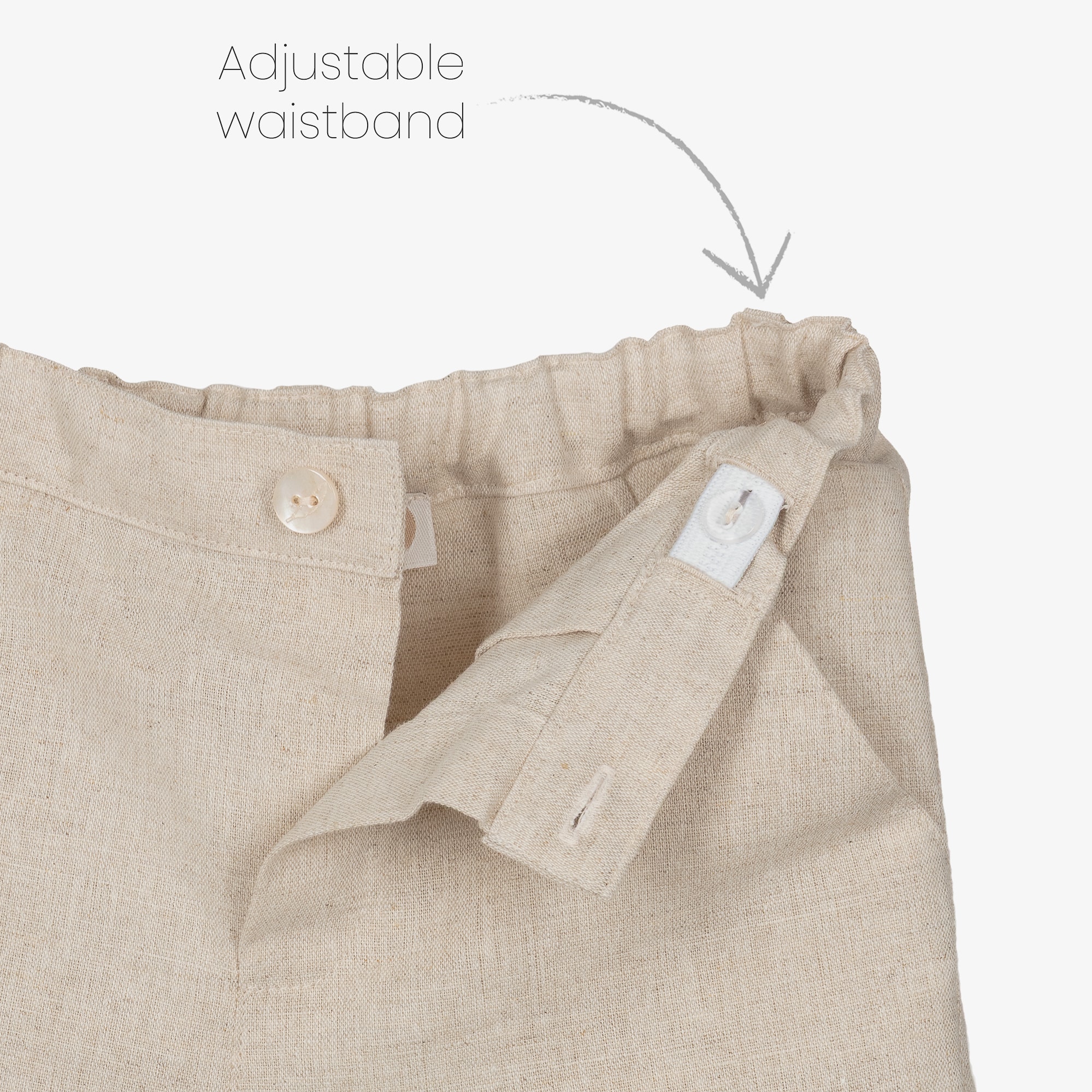 Boys White & Beige Shorts Set with Lacey Trim - View 5