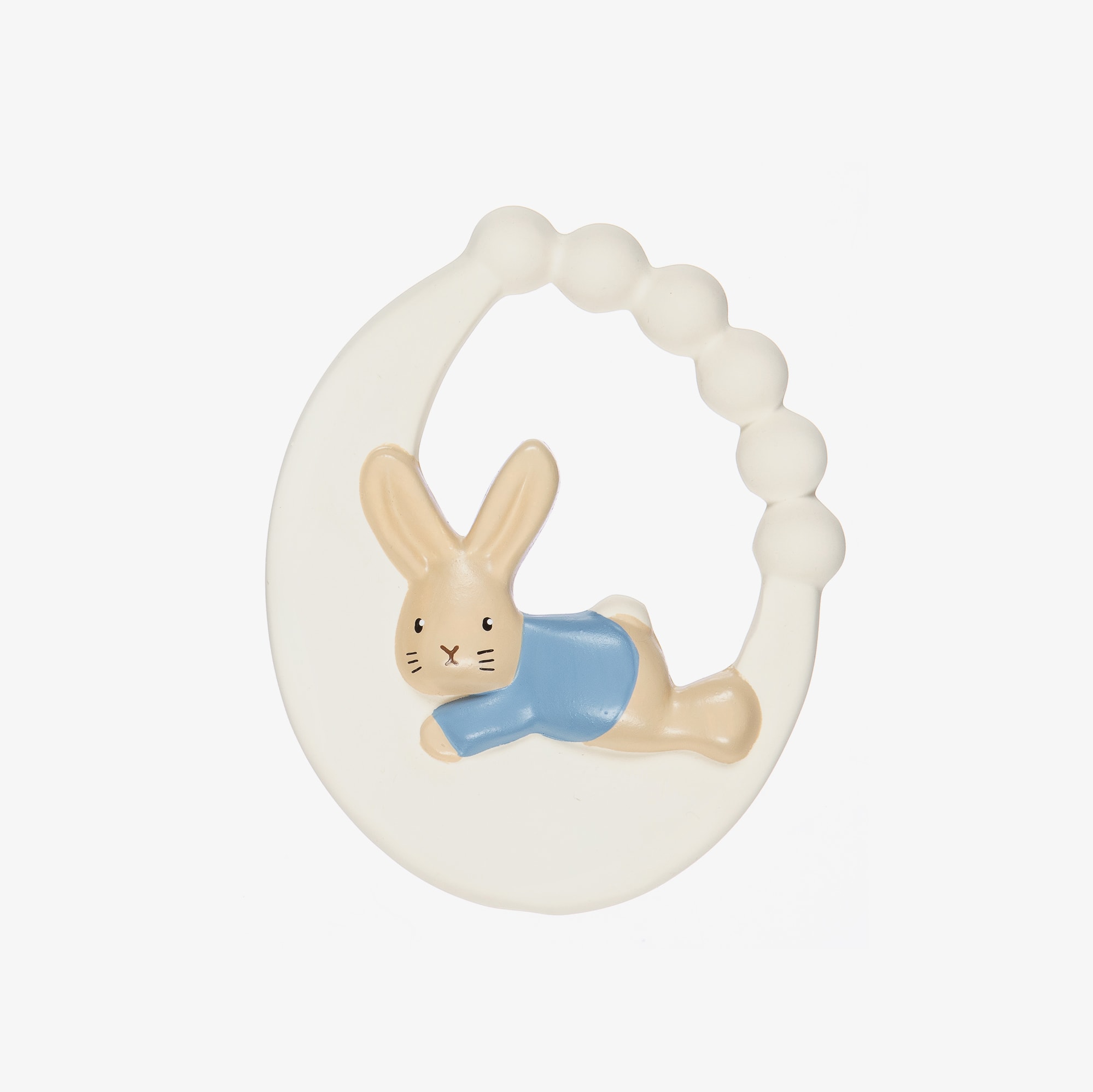 White Peter Rabbit Natural Rubber Teething Toy (12cm) - View 1