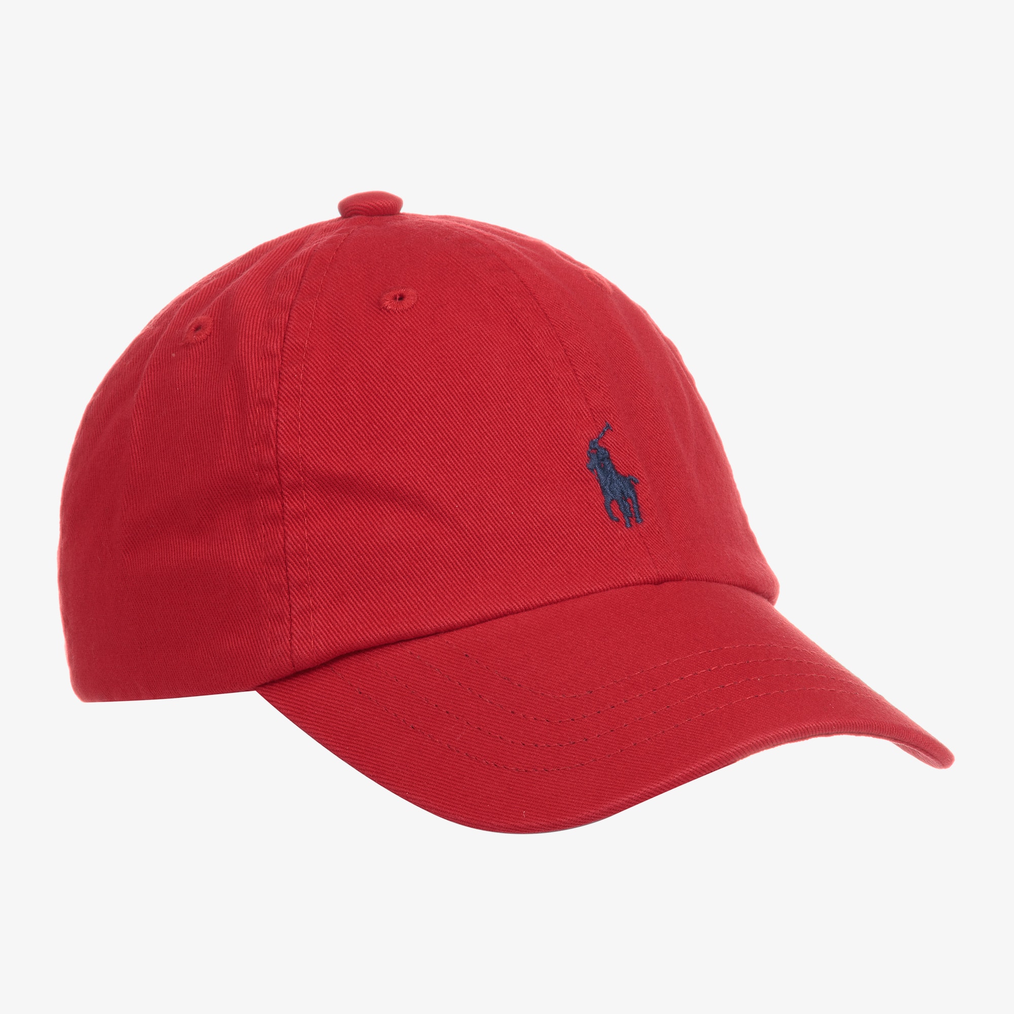 Baby Red Cotton Embroidered Pony Cap - View 1