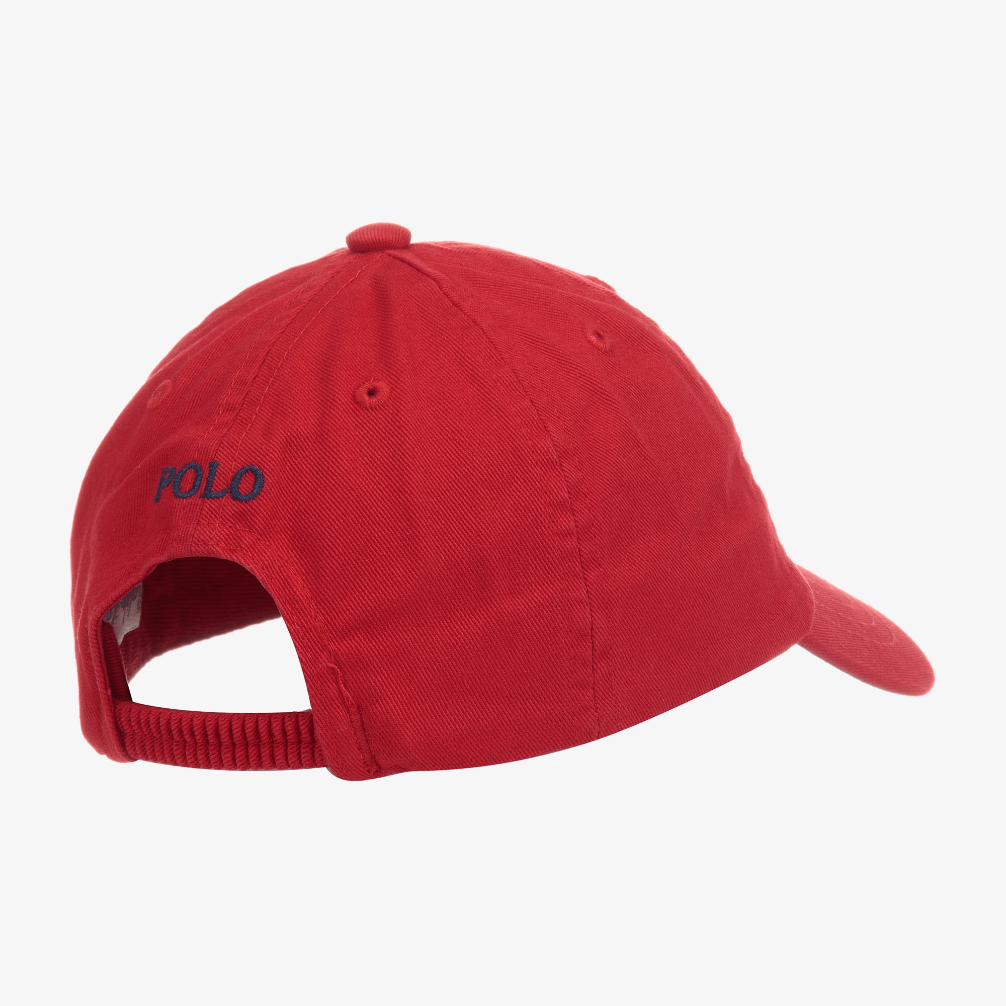 Baby Red Cotton Embroidered Pony Cap - View 3