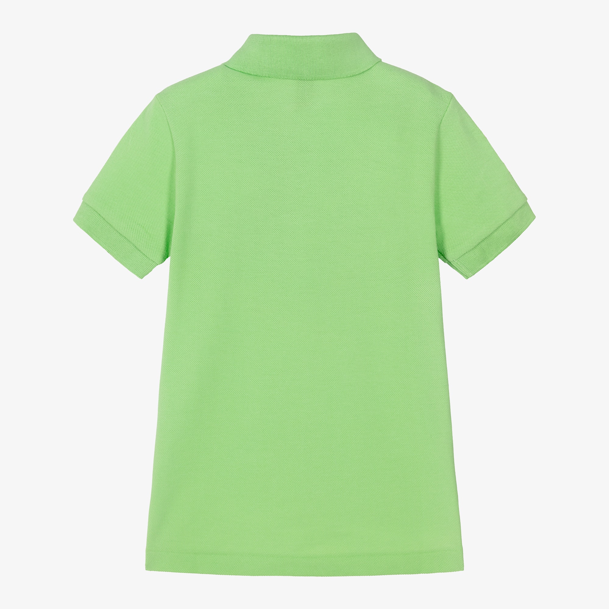 Boys Green Big Pony Cotton Piqué Polo Shirt - View 2