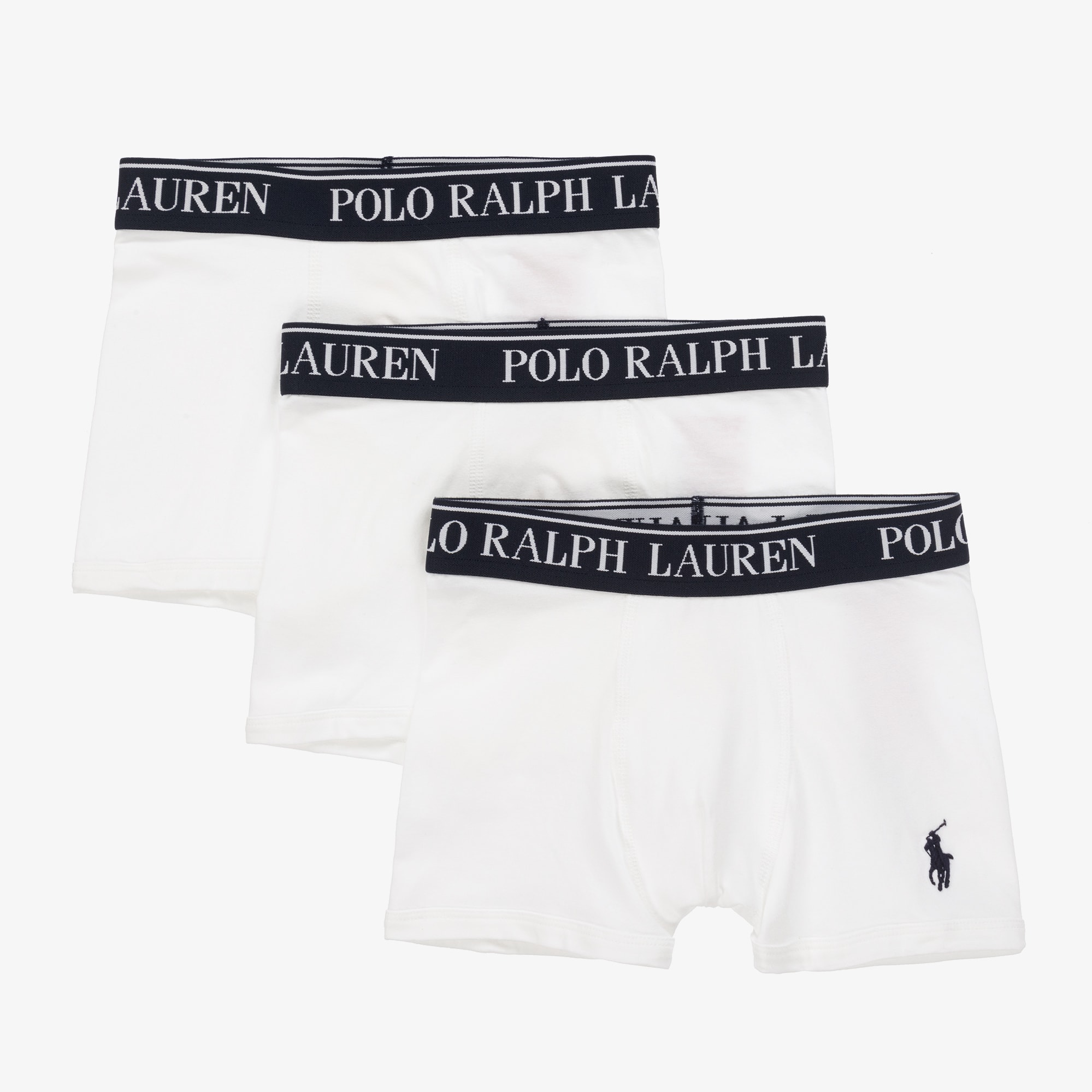 Boys White Cotton Boxer Shorts (3 Pack) - View 1