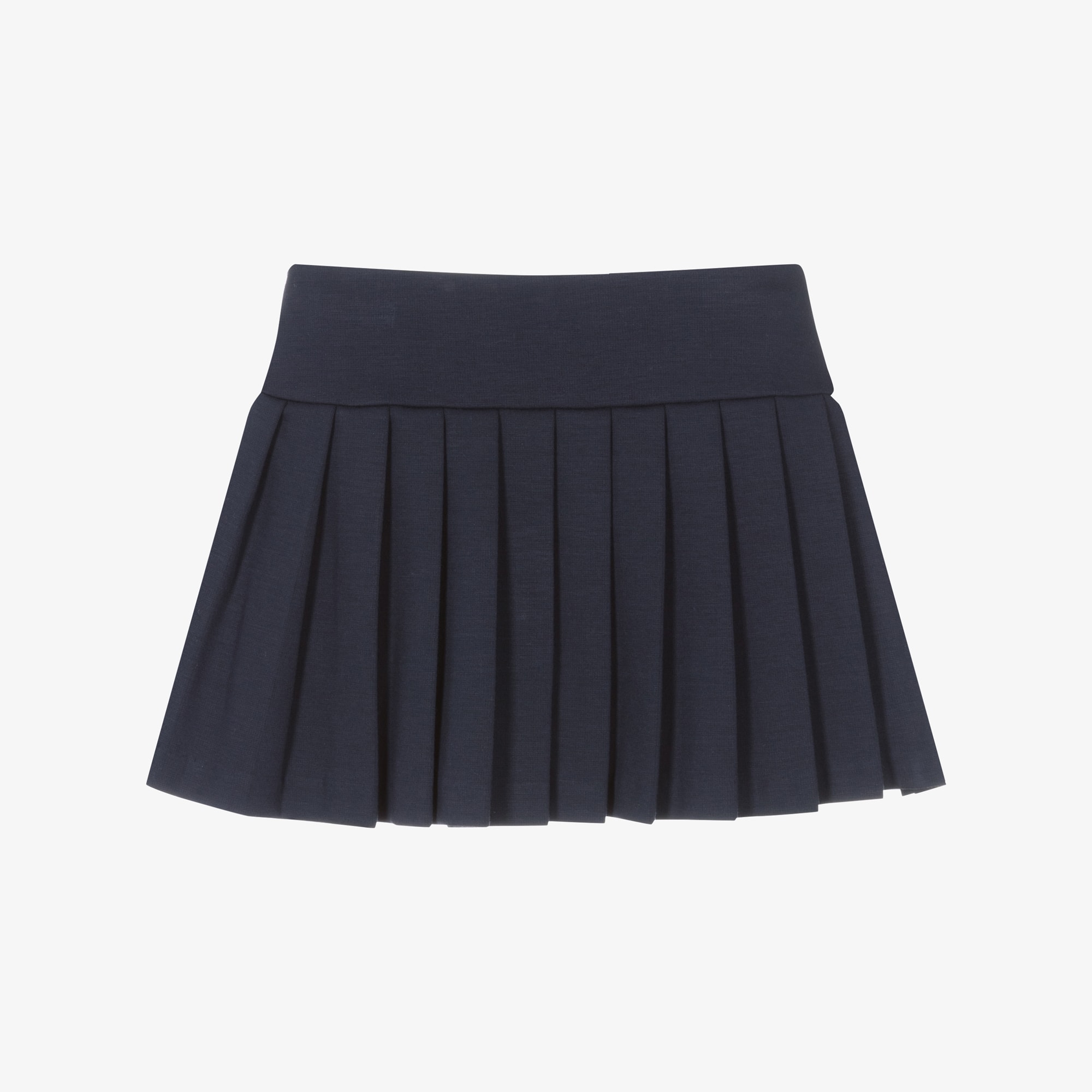 Girls Blue Pleated Jersey Skort - View 2