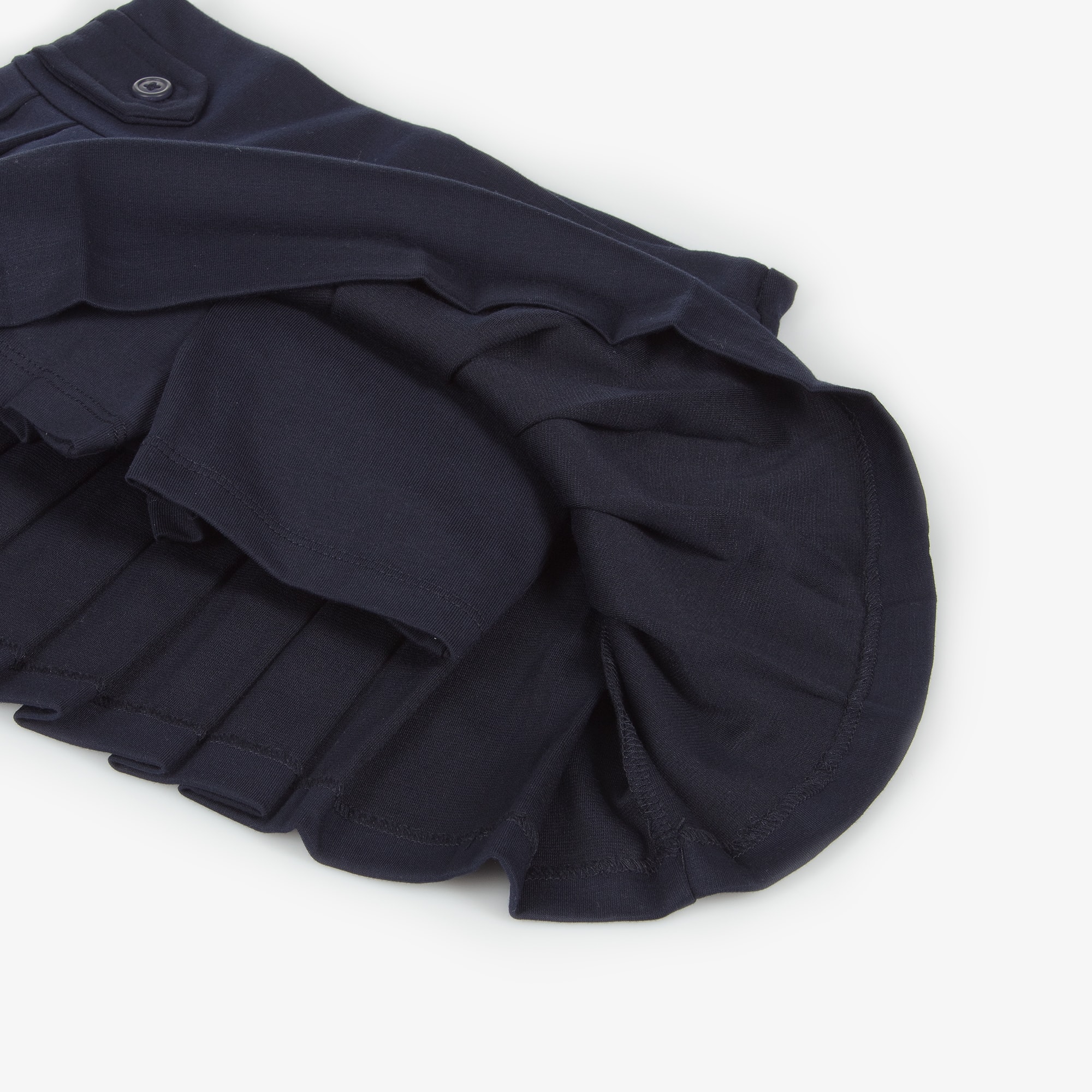 Girls Blue Pleated Jersey Skort - View 3