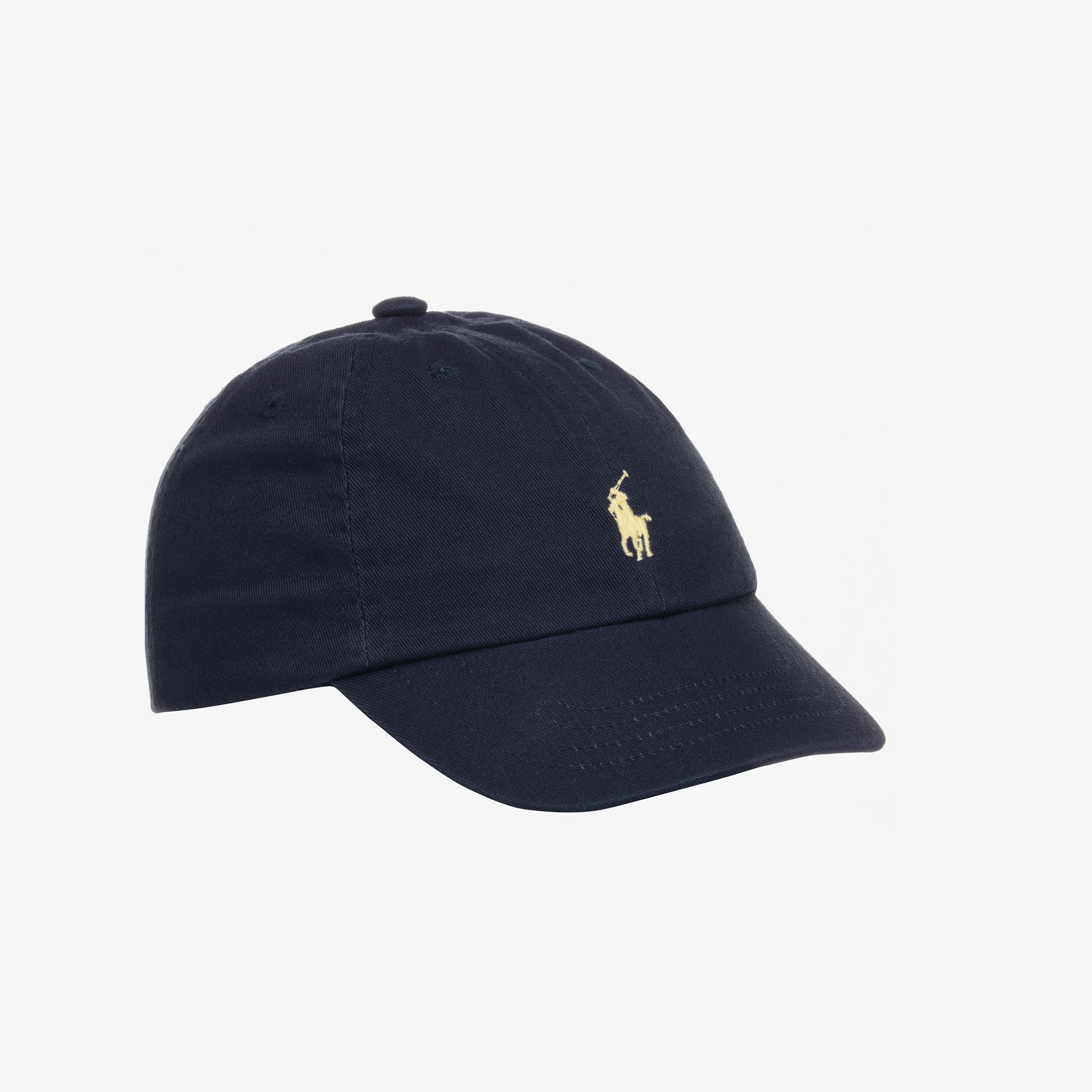 Navy Blue Cotton Pony Logo Baby Cap - View 1