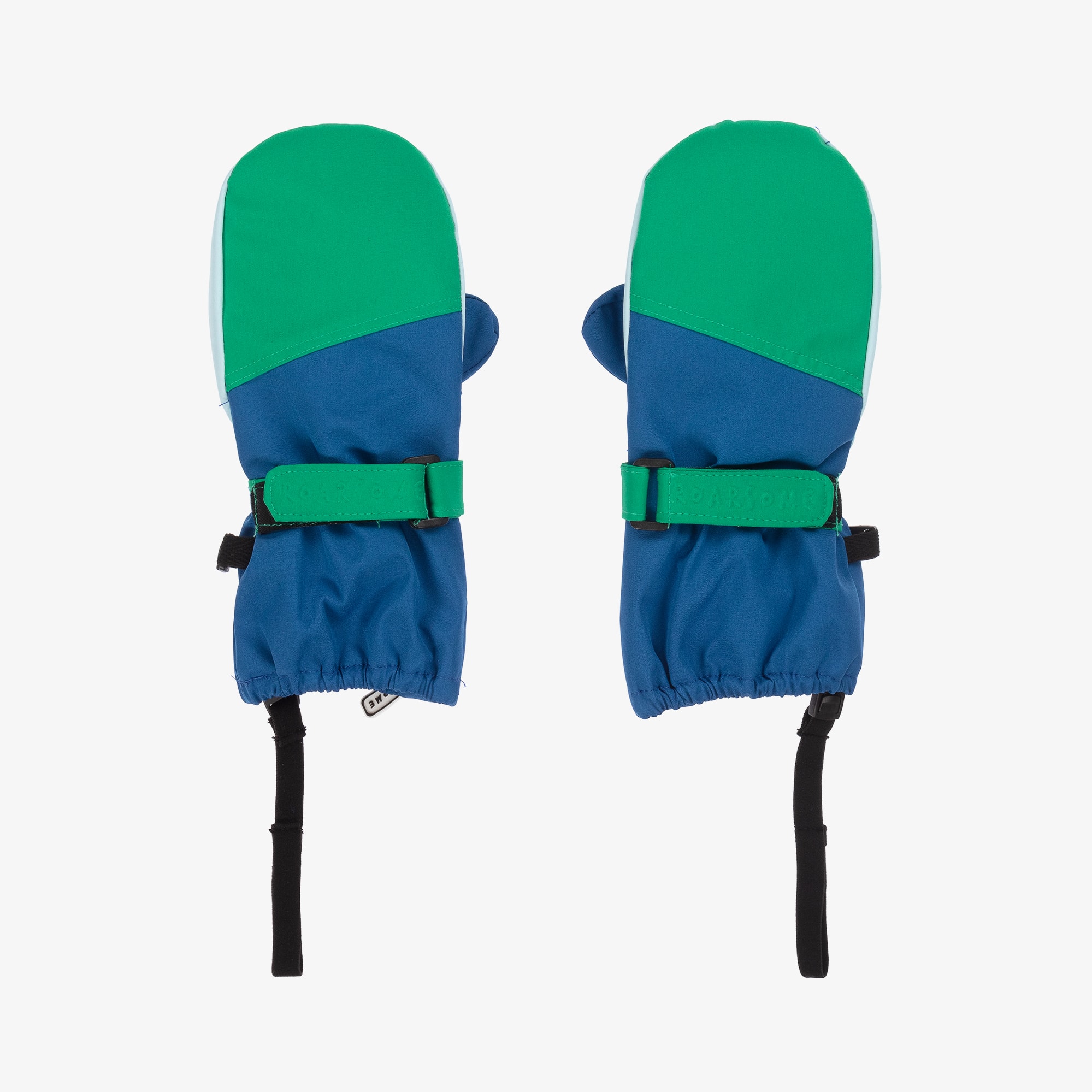 Blue & Green Ski Mittens - View 1