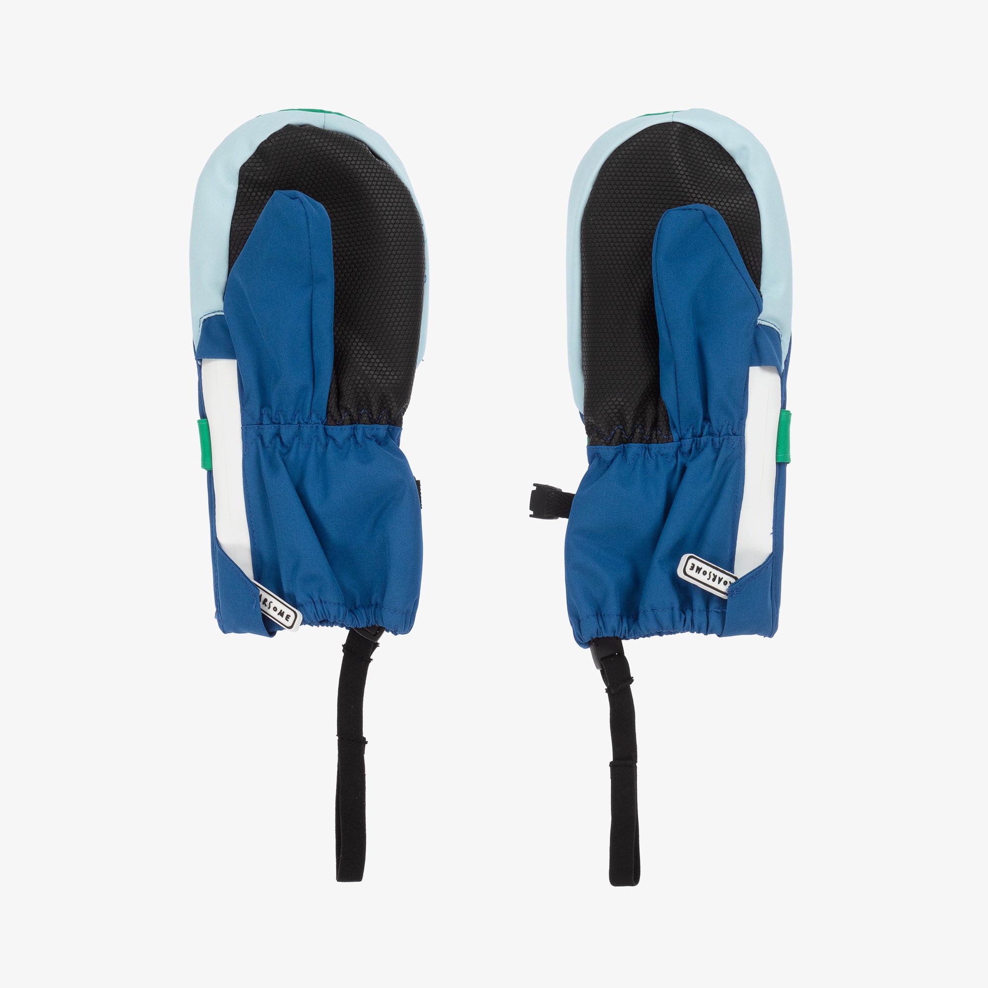 Blue & Green Ski Mittens - View 2
