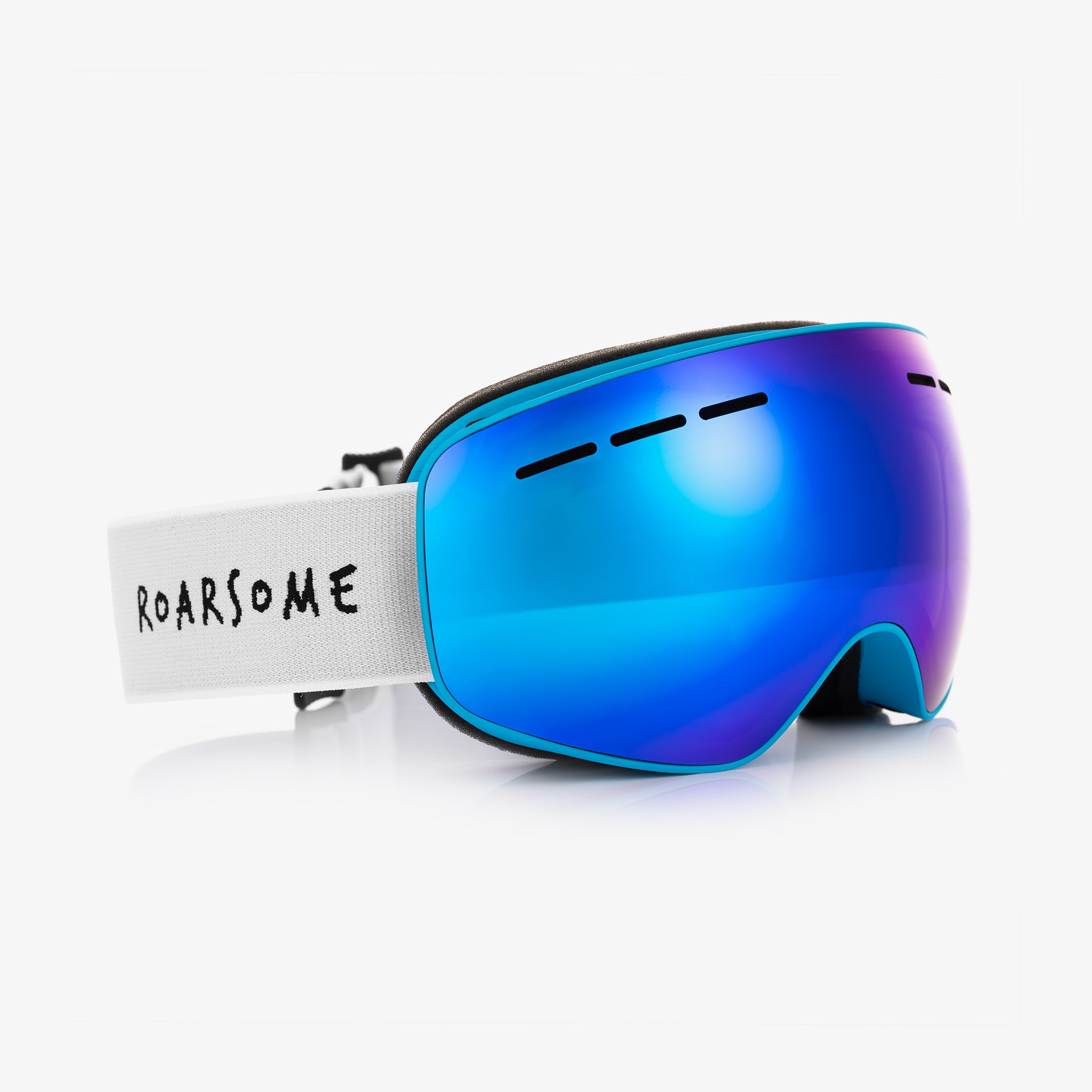 Blue Polarised Anti-Fog Ski Goggles - View 1