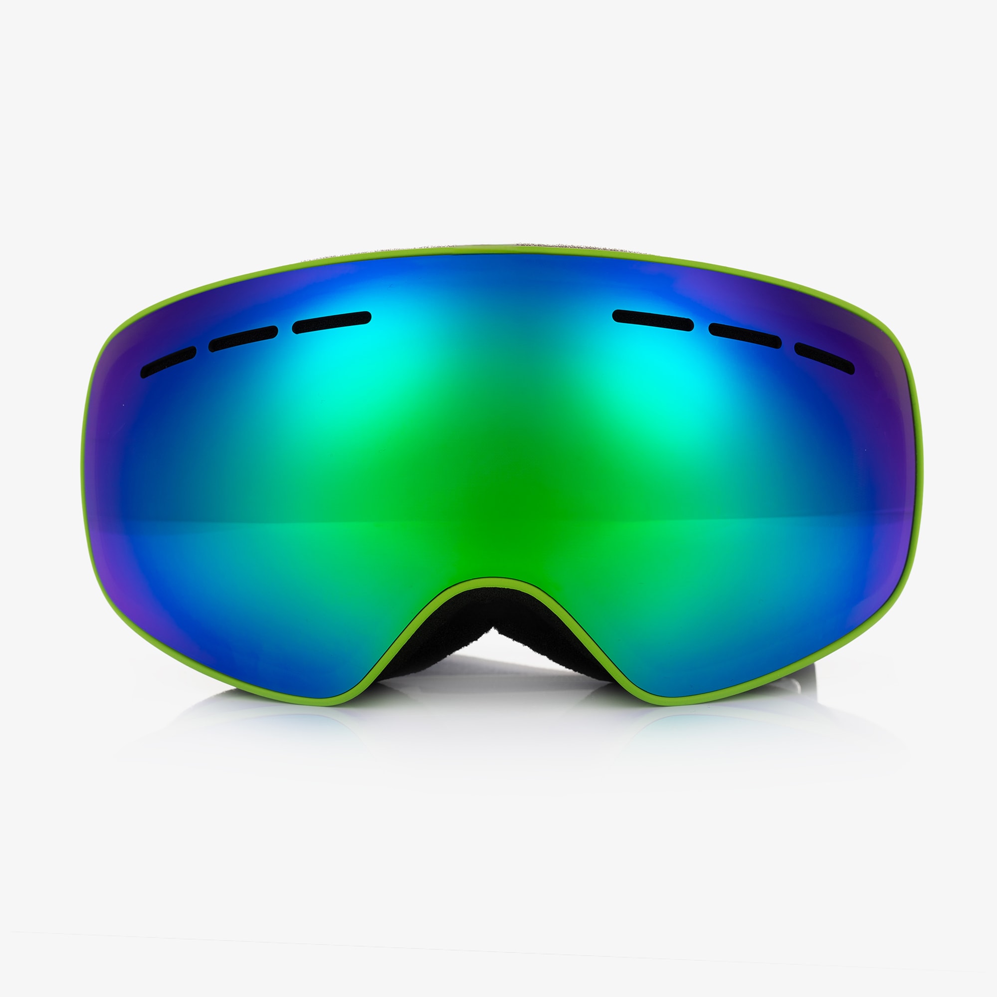 Green Polarised Anti-Fog Ski Goggles - View 3