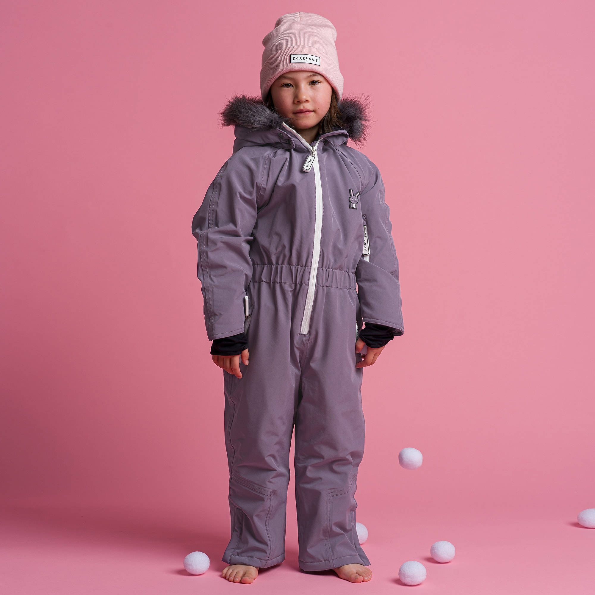 Grey Hop The Bunny Snowsuit - View 2