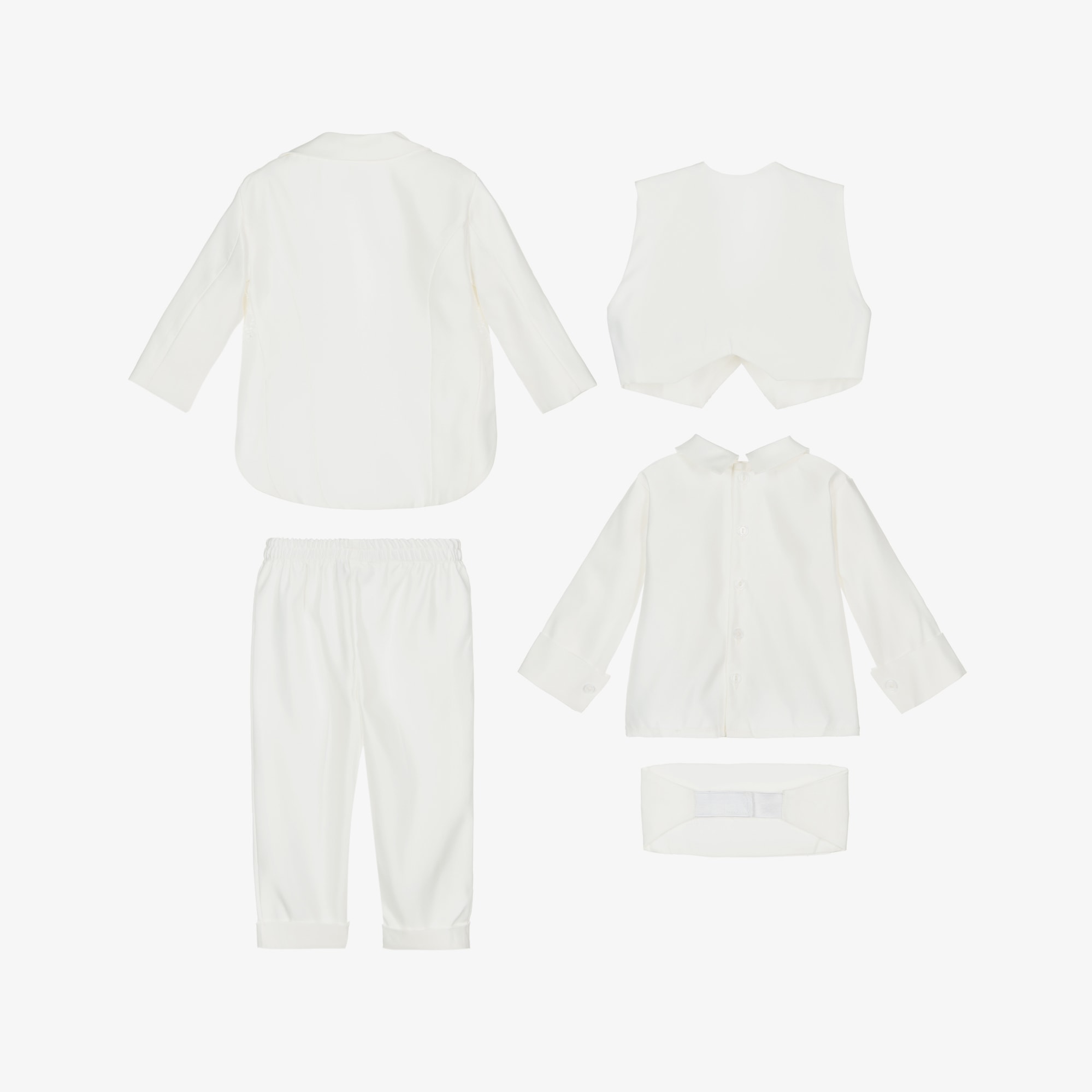 Baby Boys Ivory Tuxedo Suit - View 4
