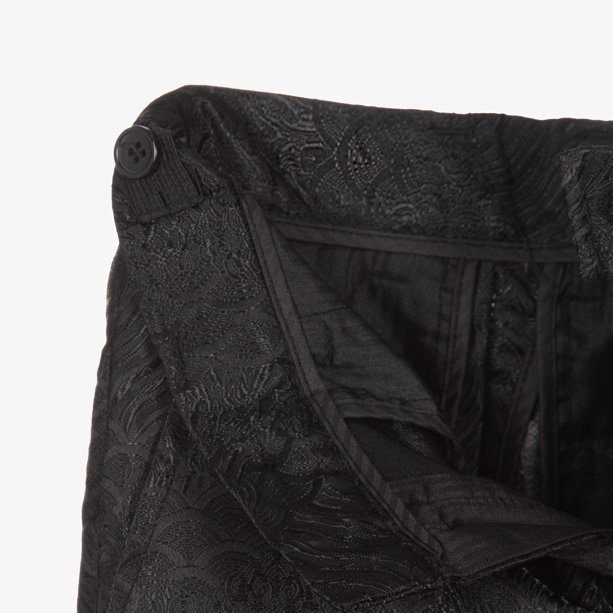 Boys Black Jacquard Suit with Bow Tie - View 6