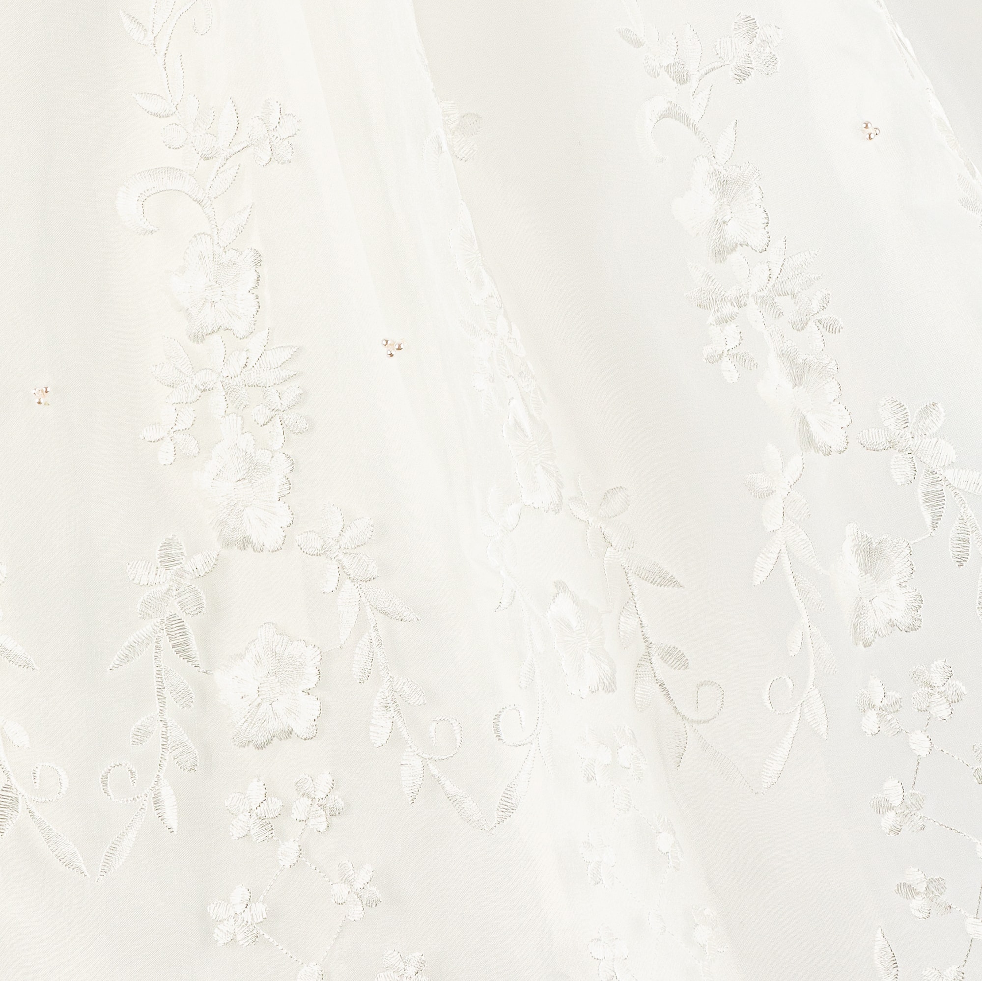 Girls Ivory Organza & Satin Ceremony Gown Set - View 5