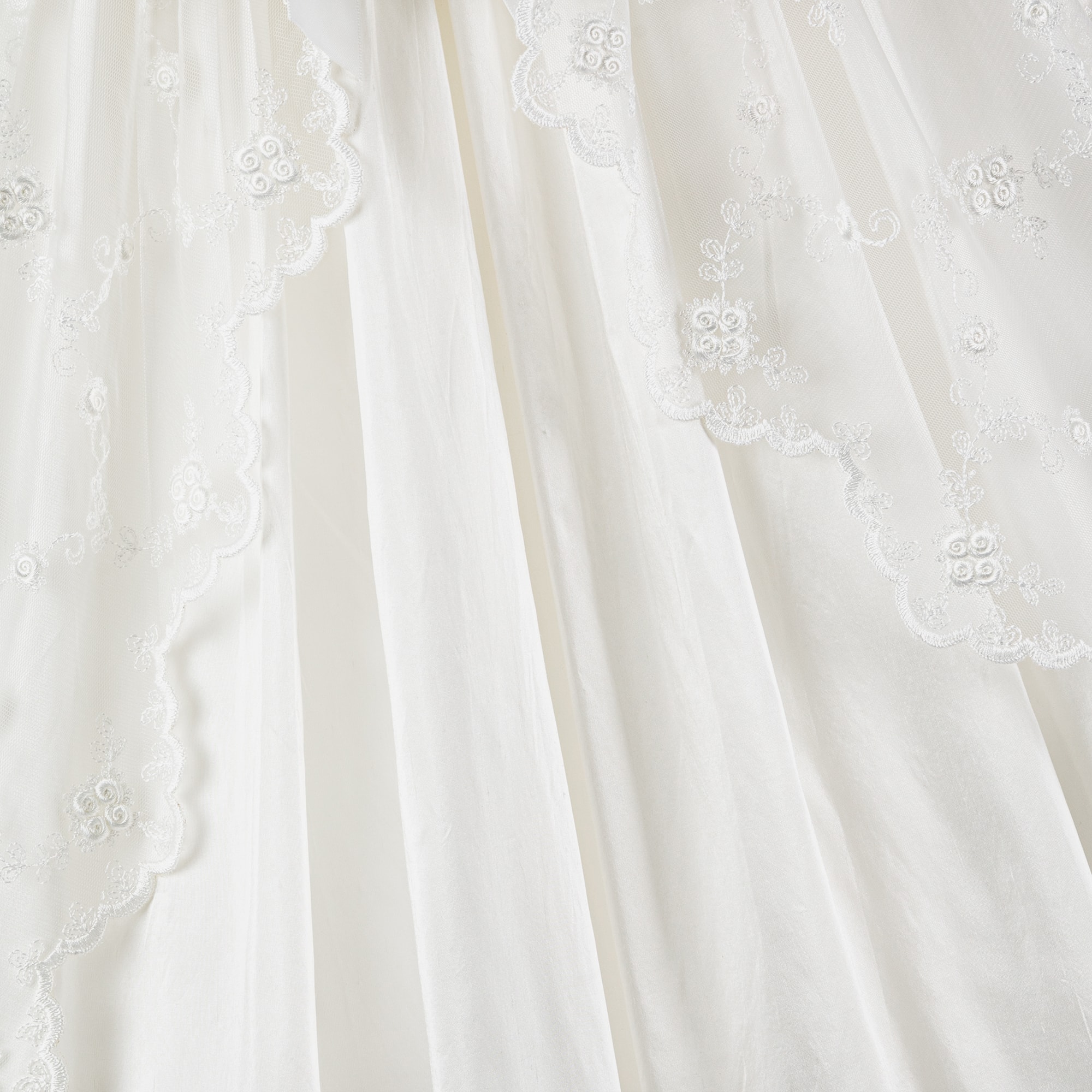 Ivory Silk & Lace Ceremony Gown Set - View 5