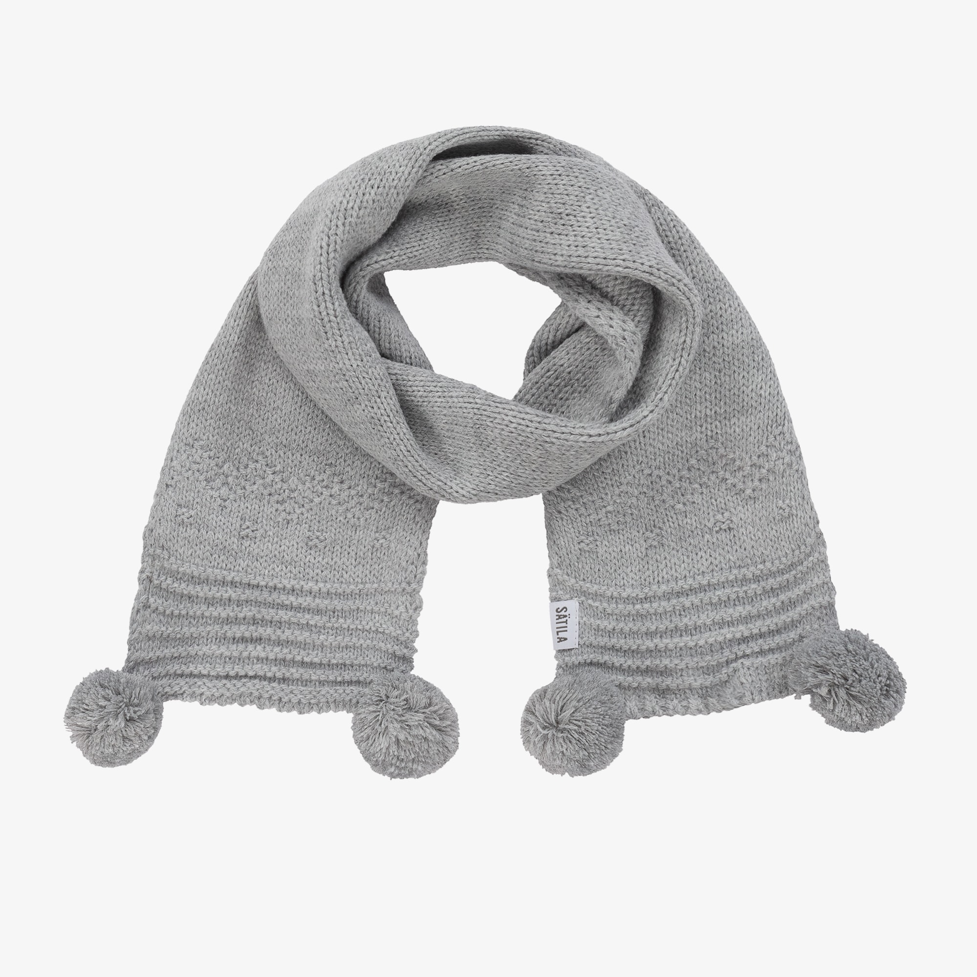 Grey Belle Knitted Scarf (88cm) - View 1