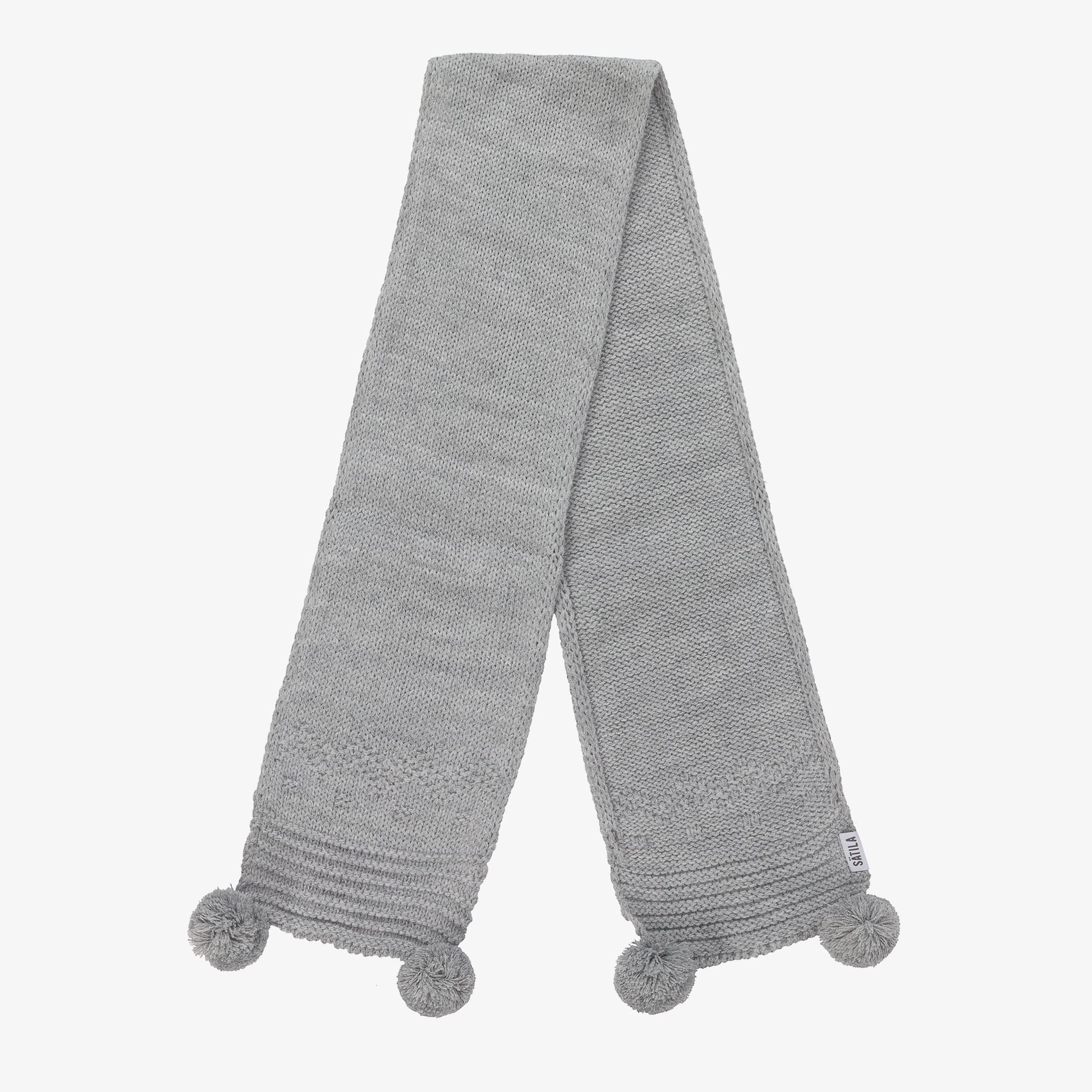 Grey Belle Knitted Scarf (88cm) - View 3