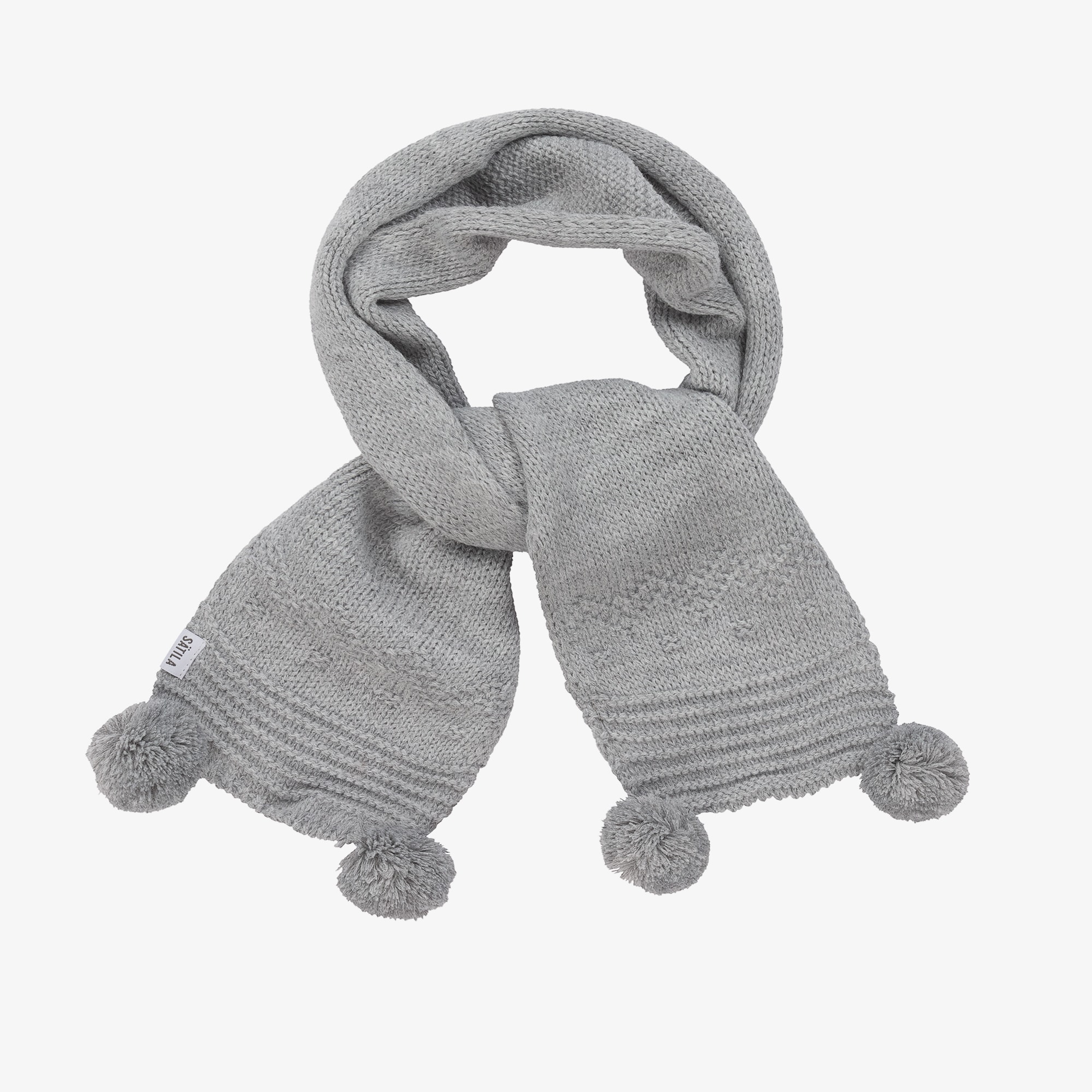 Grey Belle Knitted Scarf (88cm) - View 4