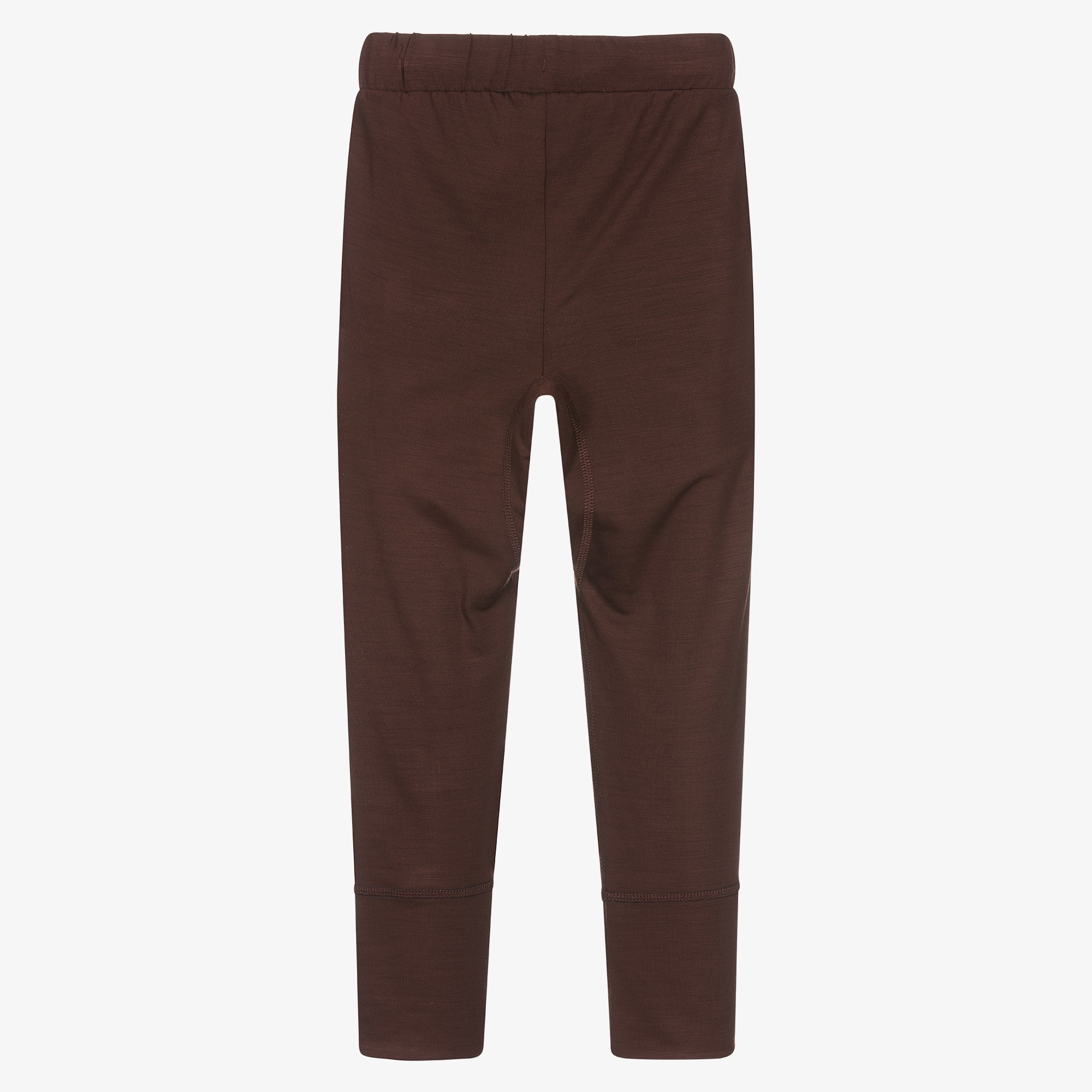 Chocolate Brown Ultrafine Merino Wool Joggers - View 2