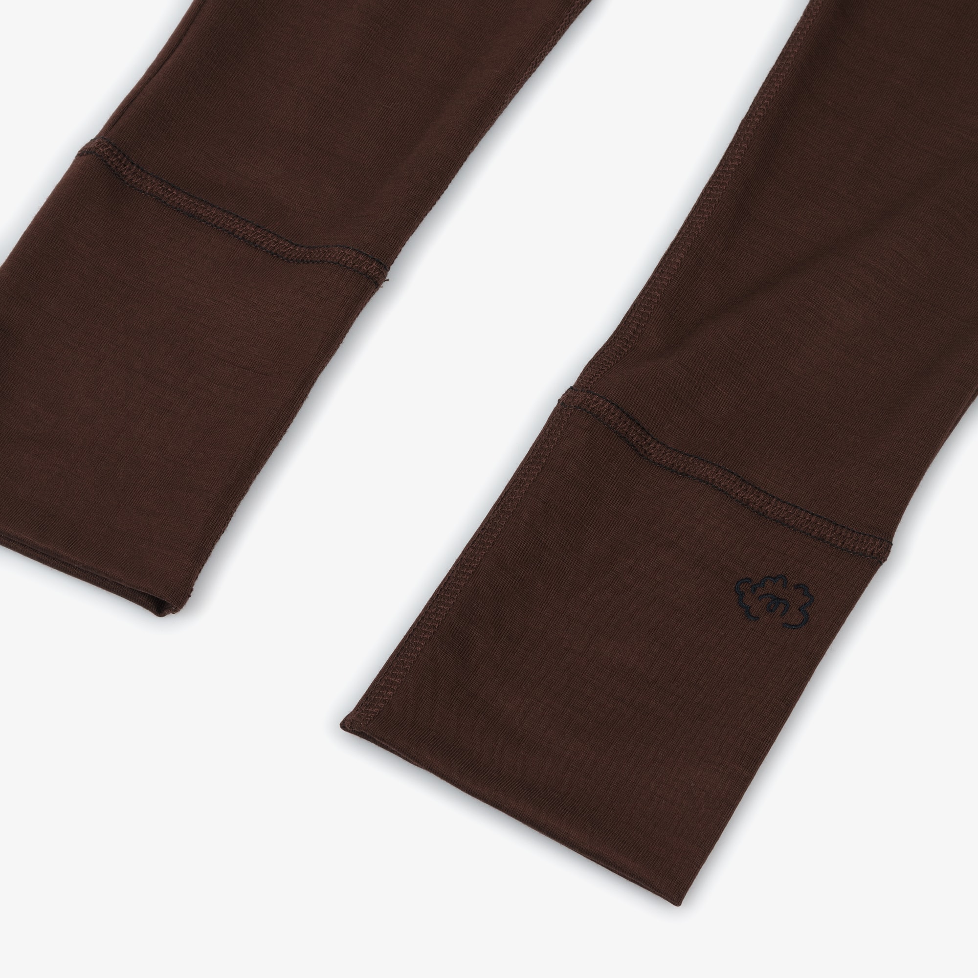 Chocolate Brown Ultrafine Merino Wool Joggers - View 3