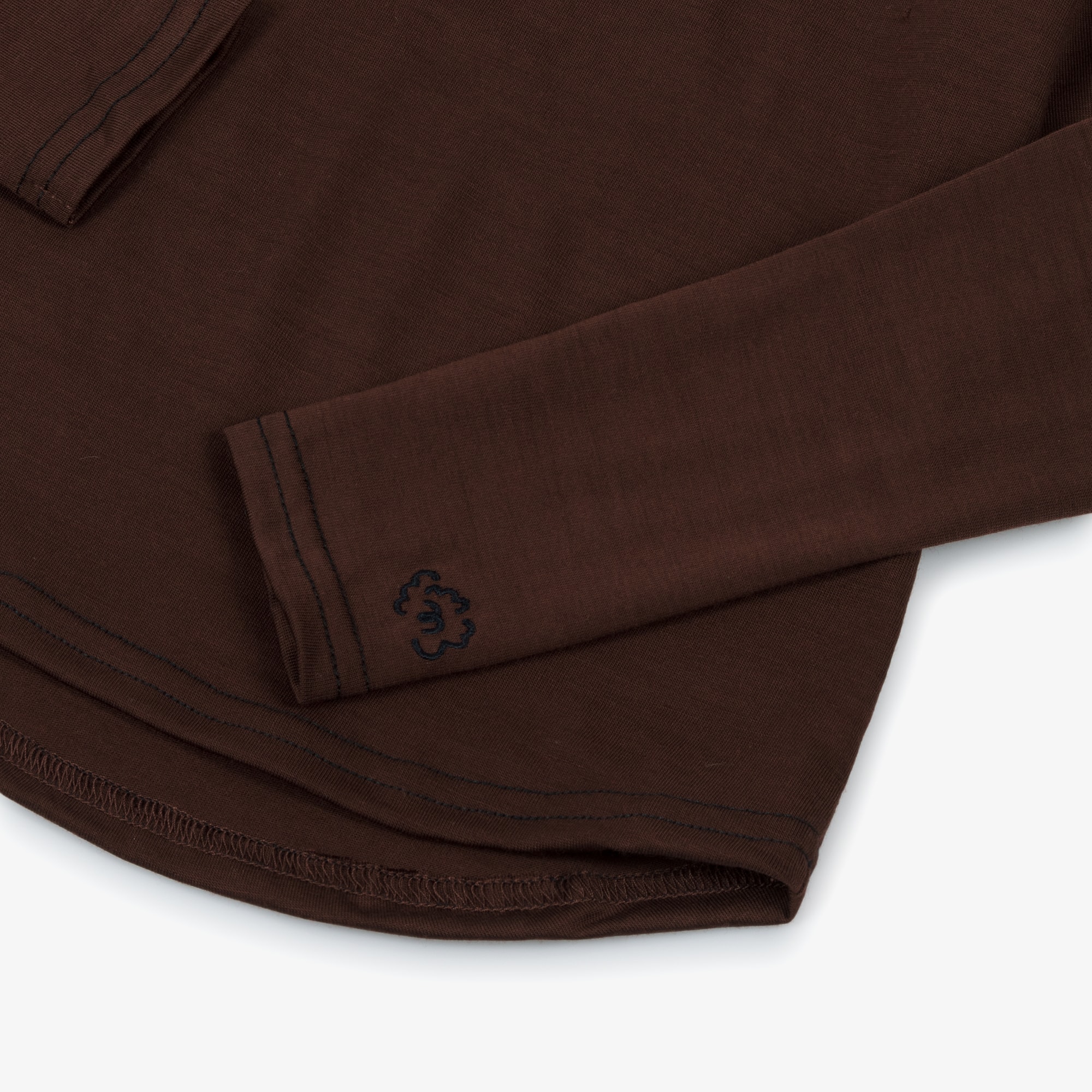 Chocolate Brown Ultrafine Merino Wool Top - View 3