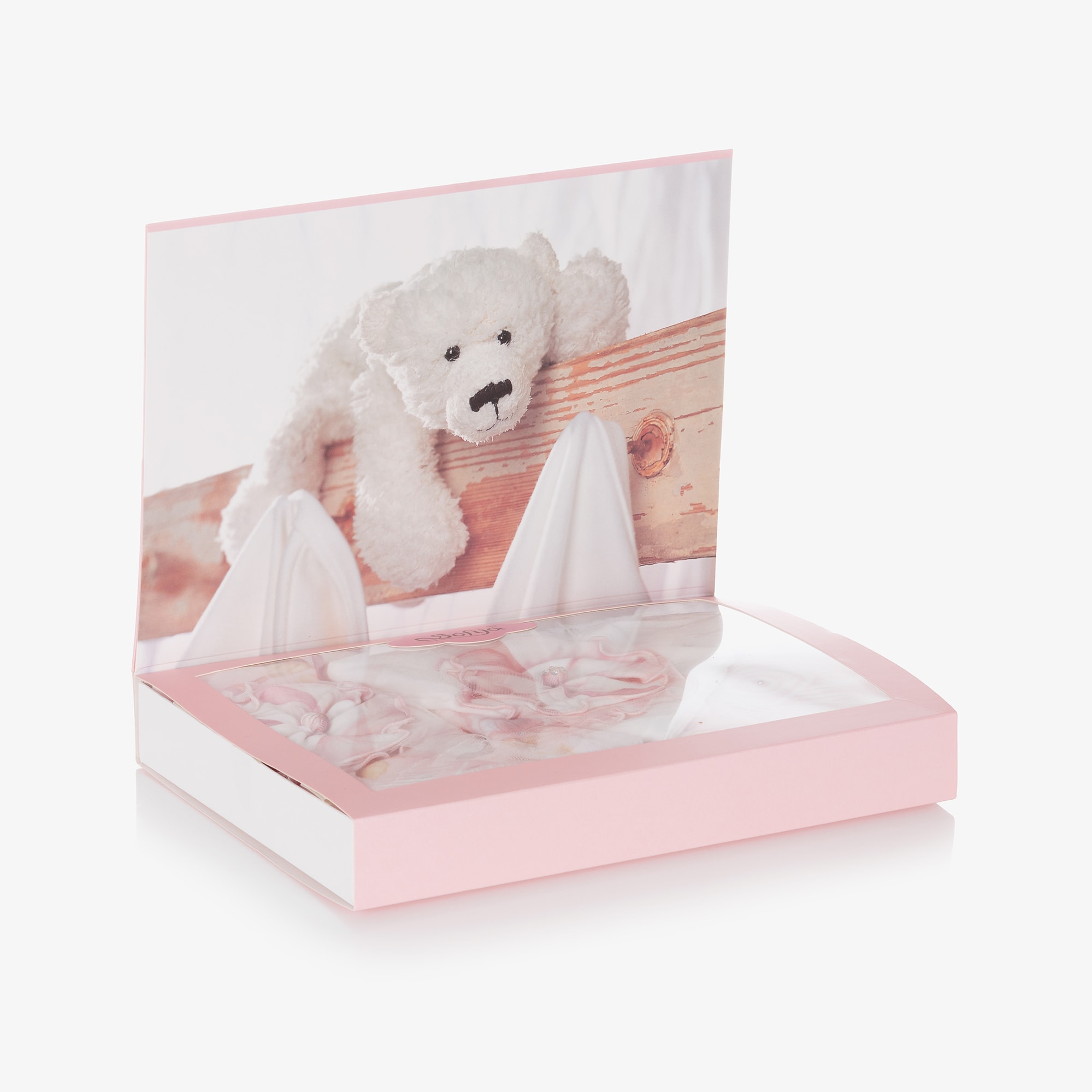 Girls Ivory Cotton Peacock Babysuit Set - View 5