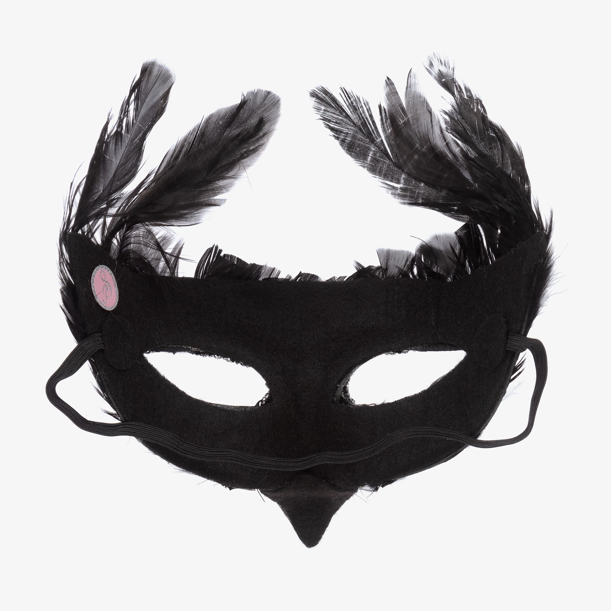 Black Feather Bird Mask - View 3