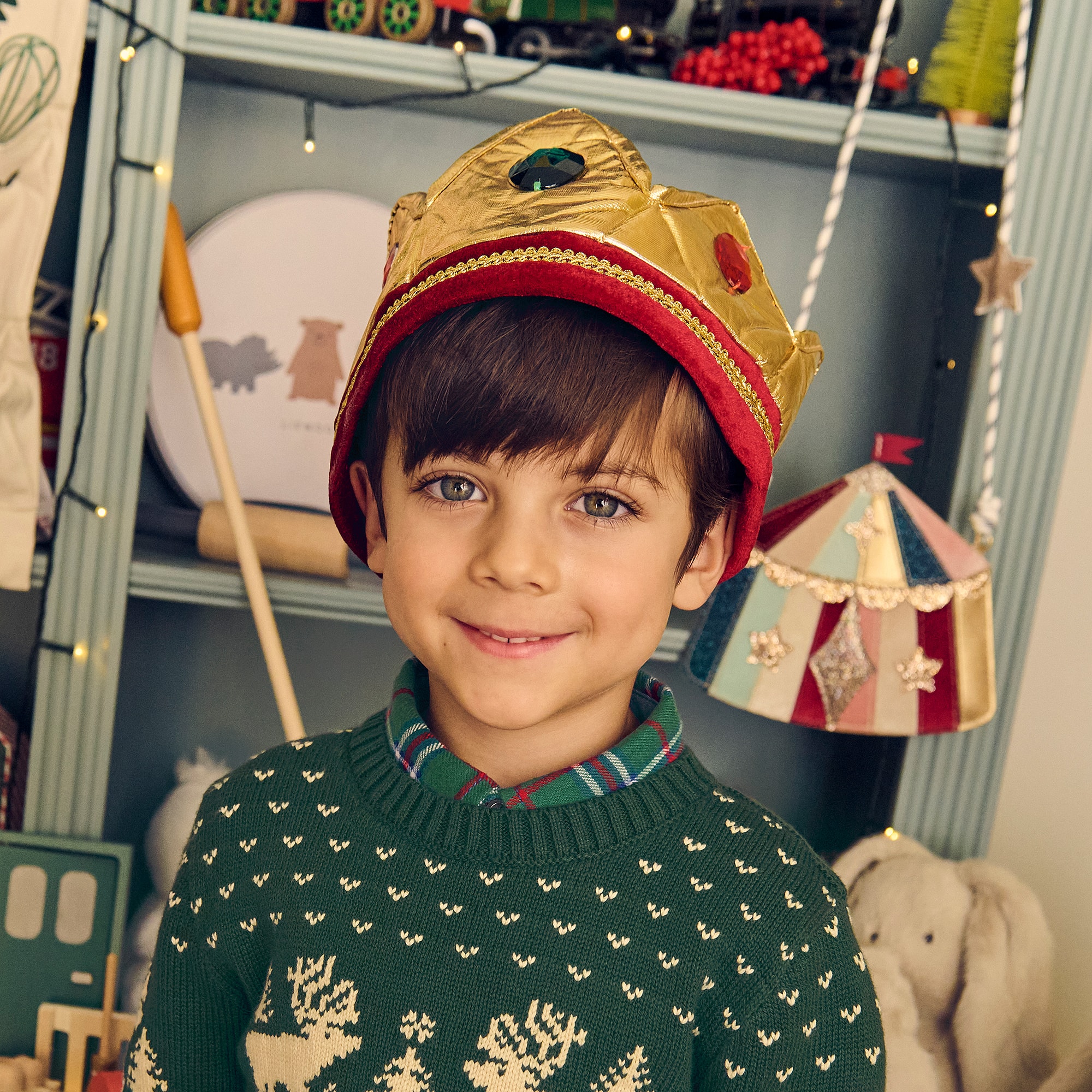 Red & Gold Dressing-Up Crown - View 2