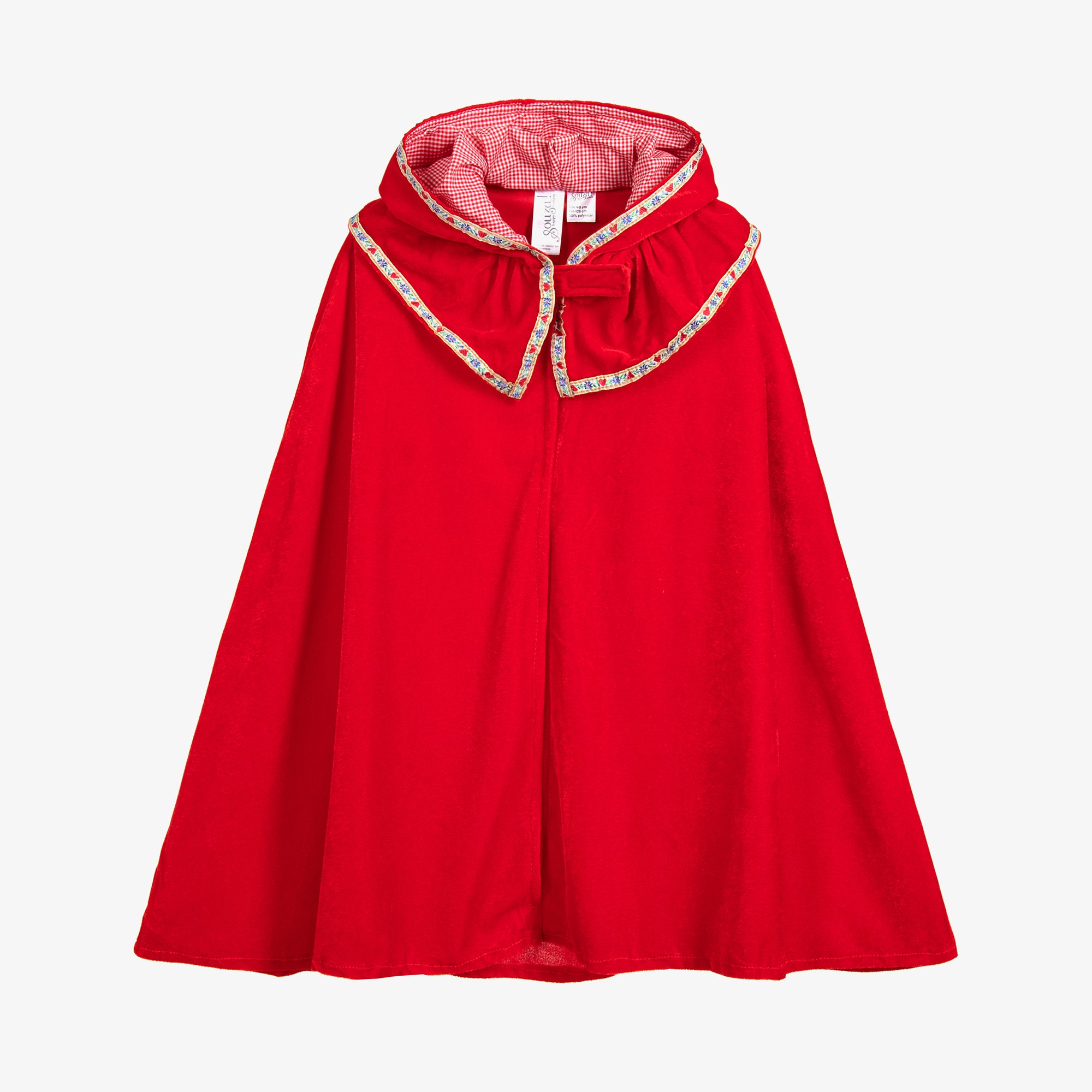 Red Riding Hood Velour Cape - View 1
