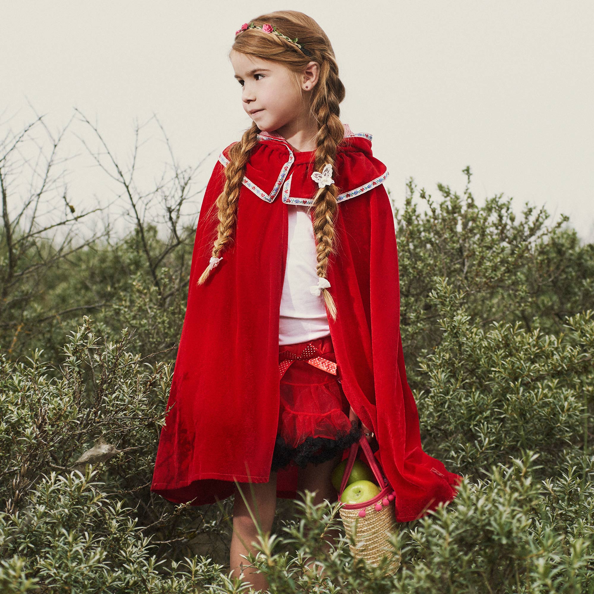 Red Riding Hood Velour Cape - View 2