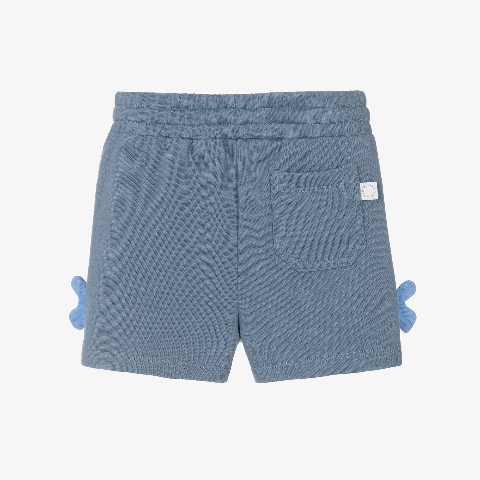Boys Blue Cotton Jersey Whale Print Shorts - View 2