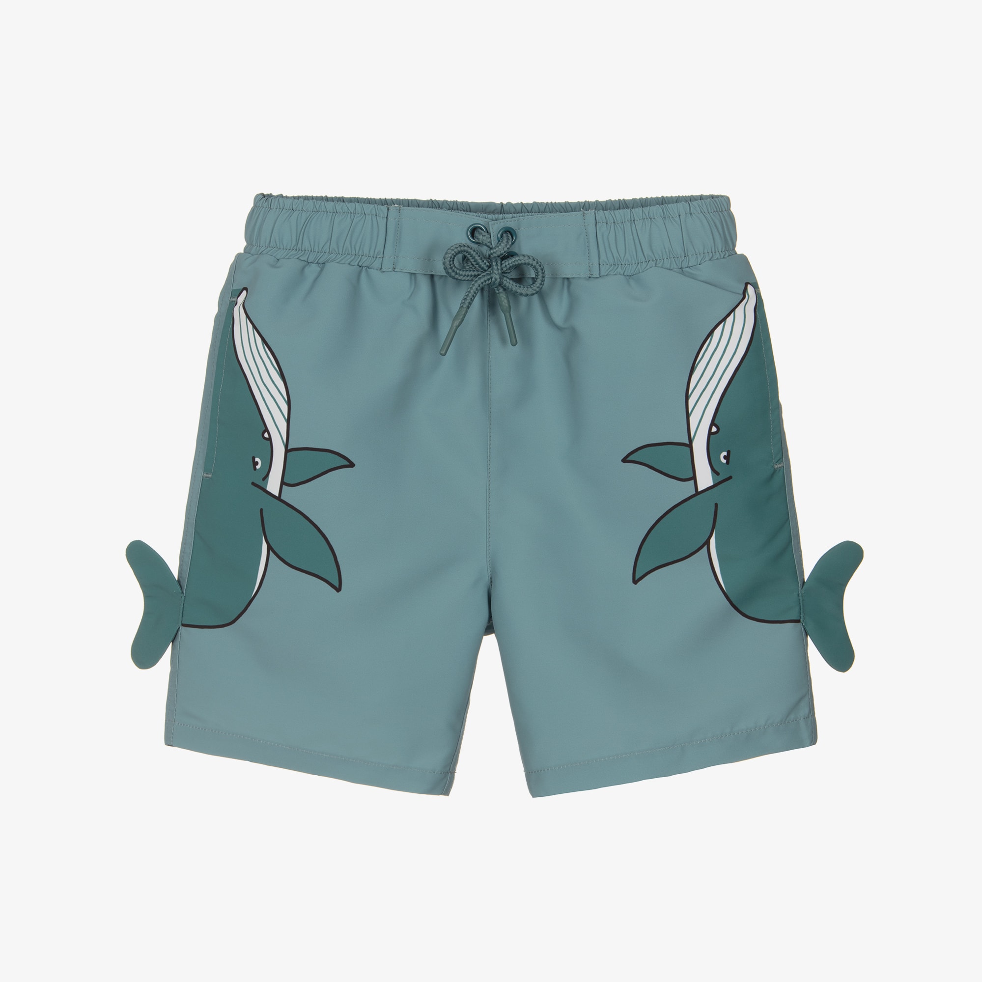 Boys Blue Whale Motif Swim Shorts - View 1