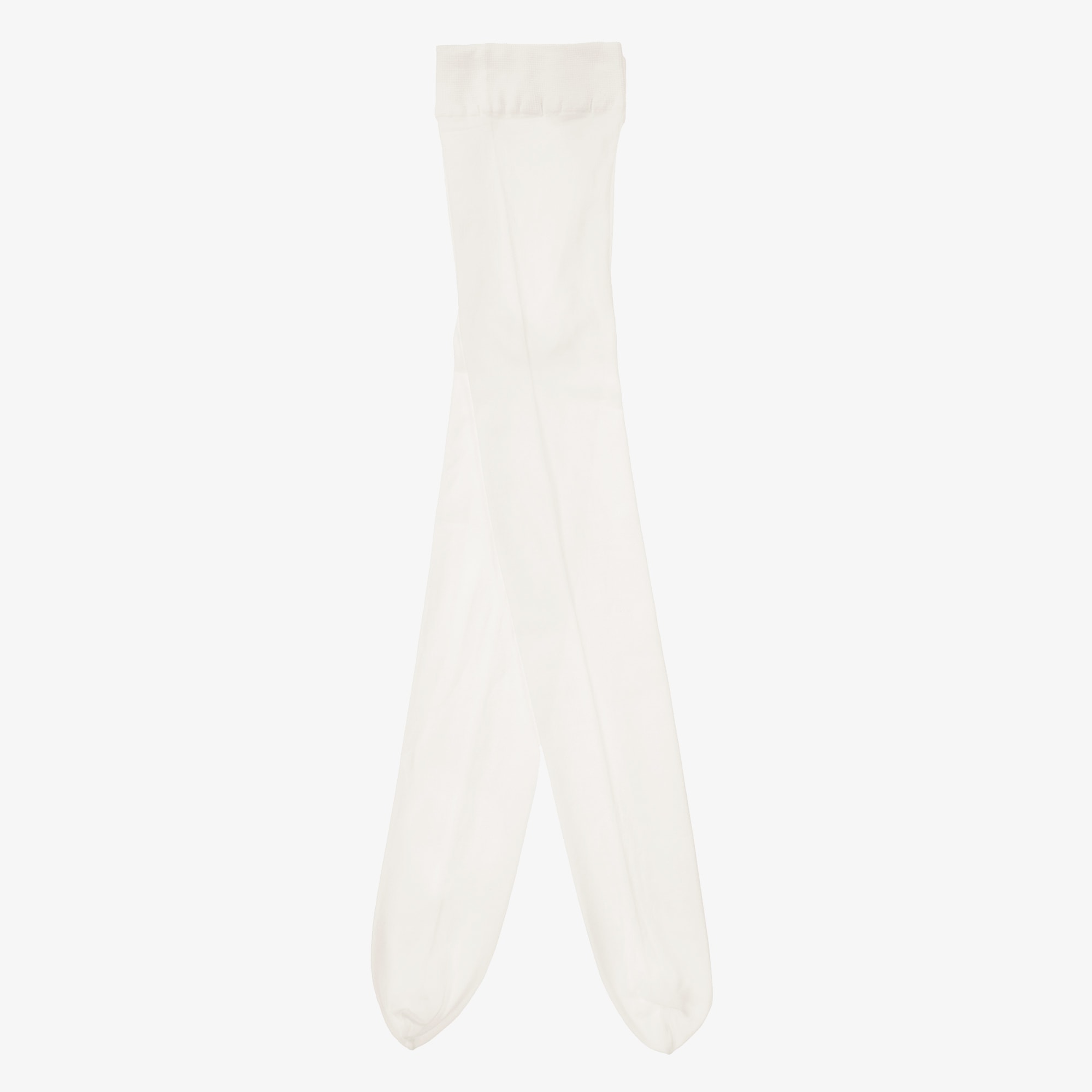 Girls Ivory Bow Tights - View 3