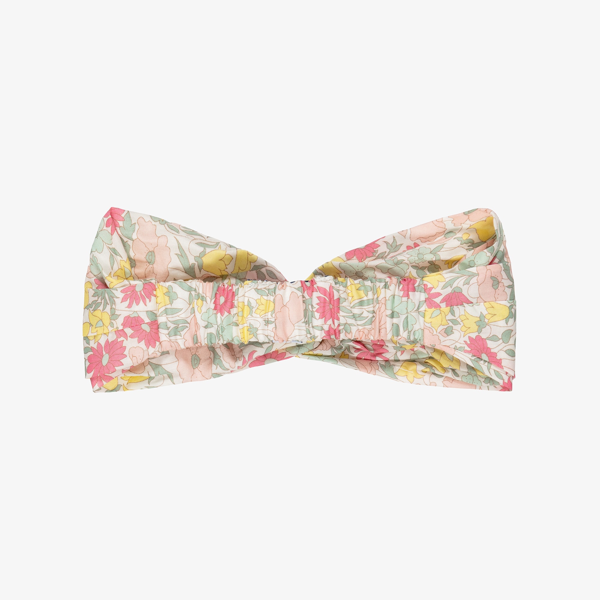 Girls Pink & Yellow Headband with Liberty Print - View 3