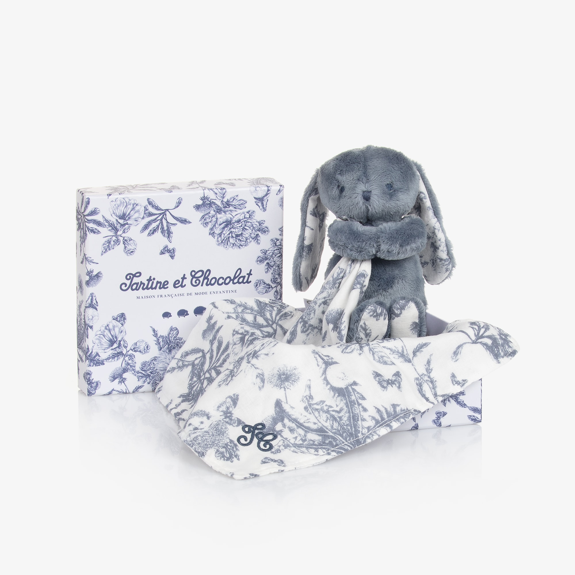Grey Augustin the Rabbit Baby Comforter (25cm) - View 3