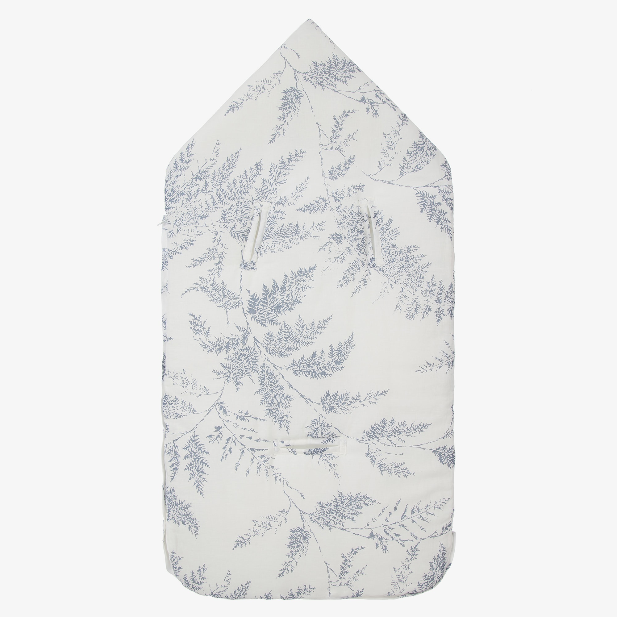 Ivory & Blue Linen Baby Nest (83cm) - View 4