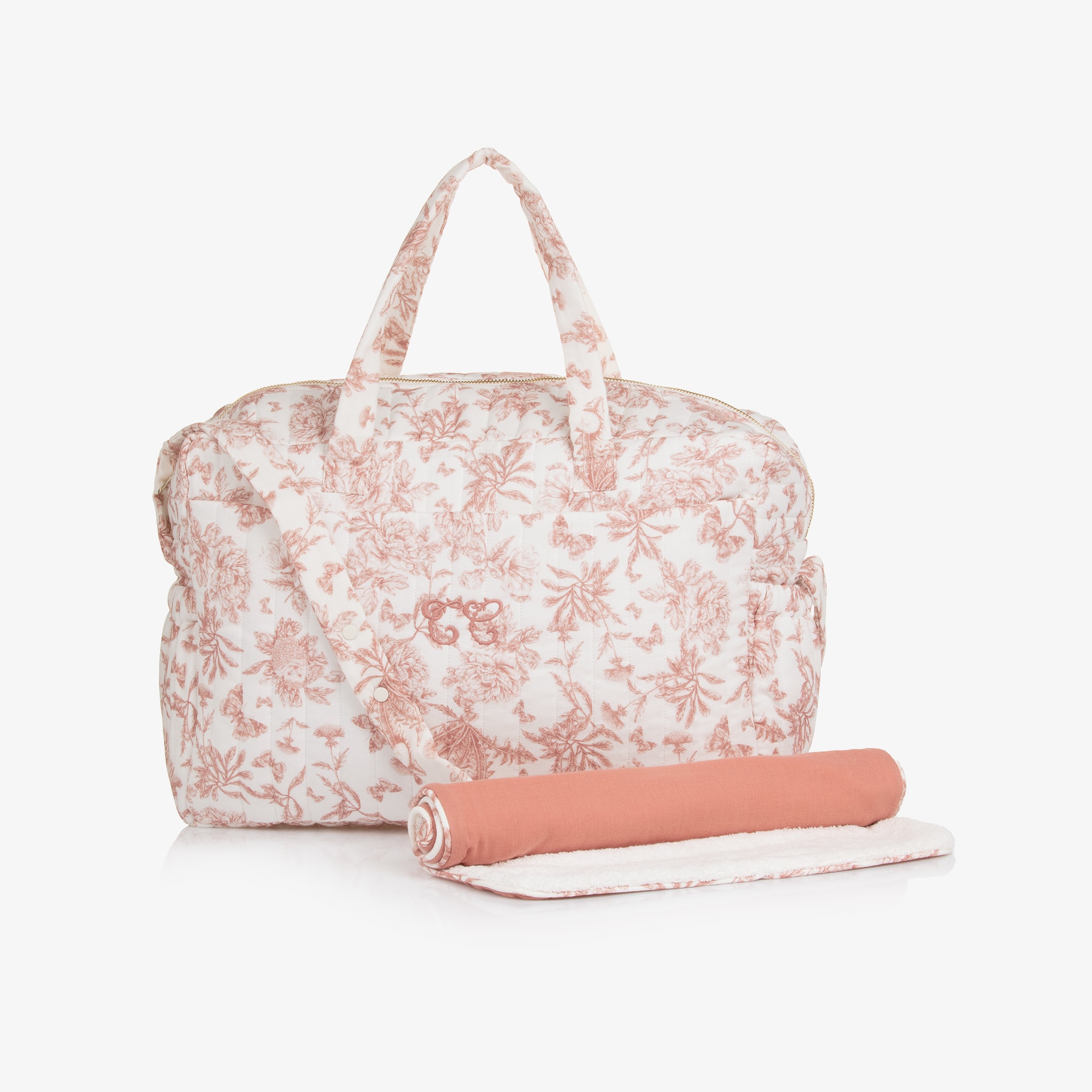 Ivory & Pink Baby Changing Bag (43cm) - View 1
