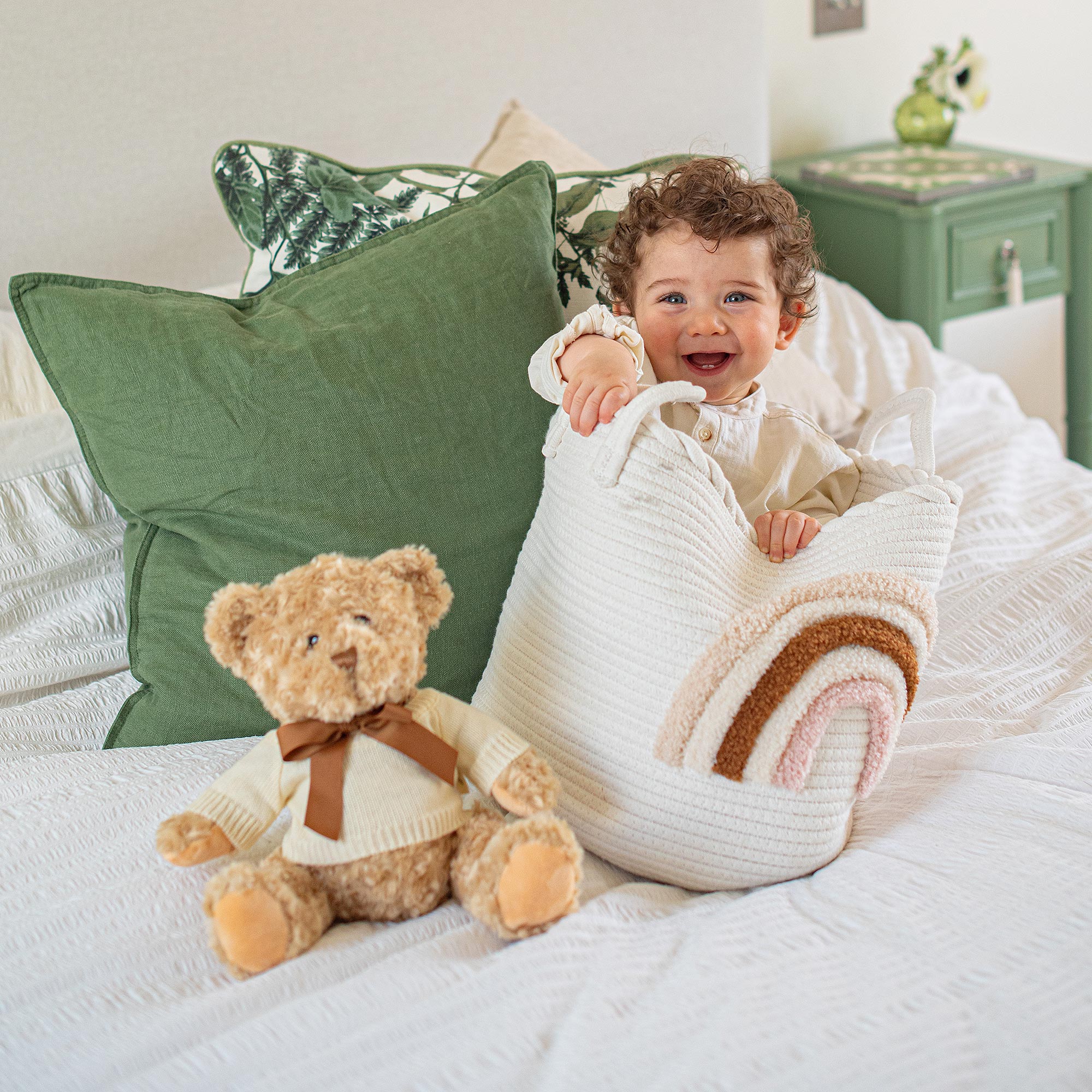 Ivory Cuddle, Play & Read Personalised Baby Gift Set - View 2