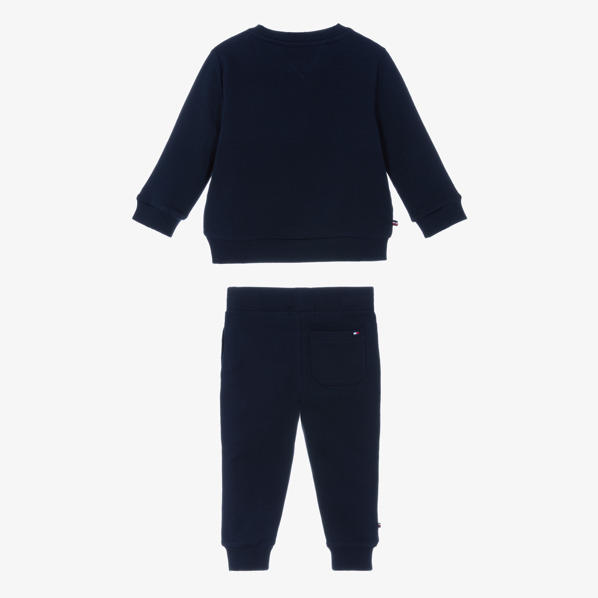 Aqua Blue Cotton Embroidered Logo Tracksuit - View 3