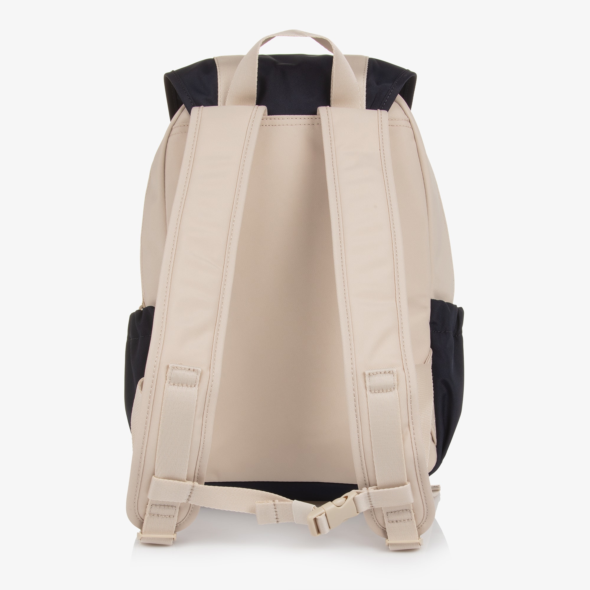Beige & Blue Colourblock Backpack (38cm) - View 4