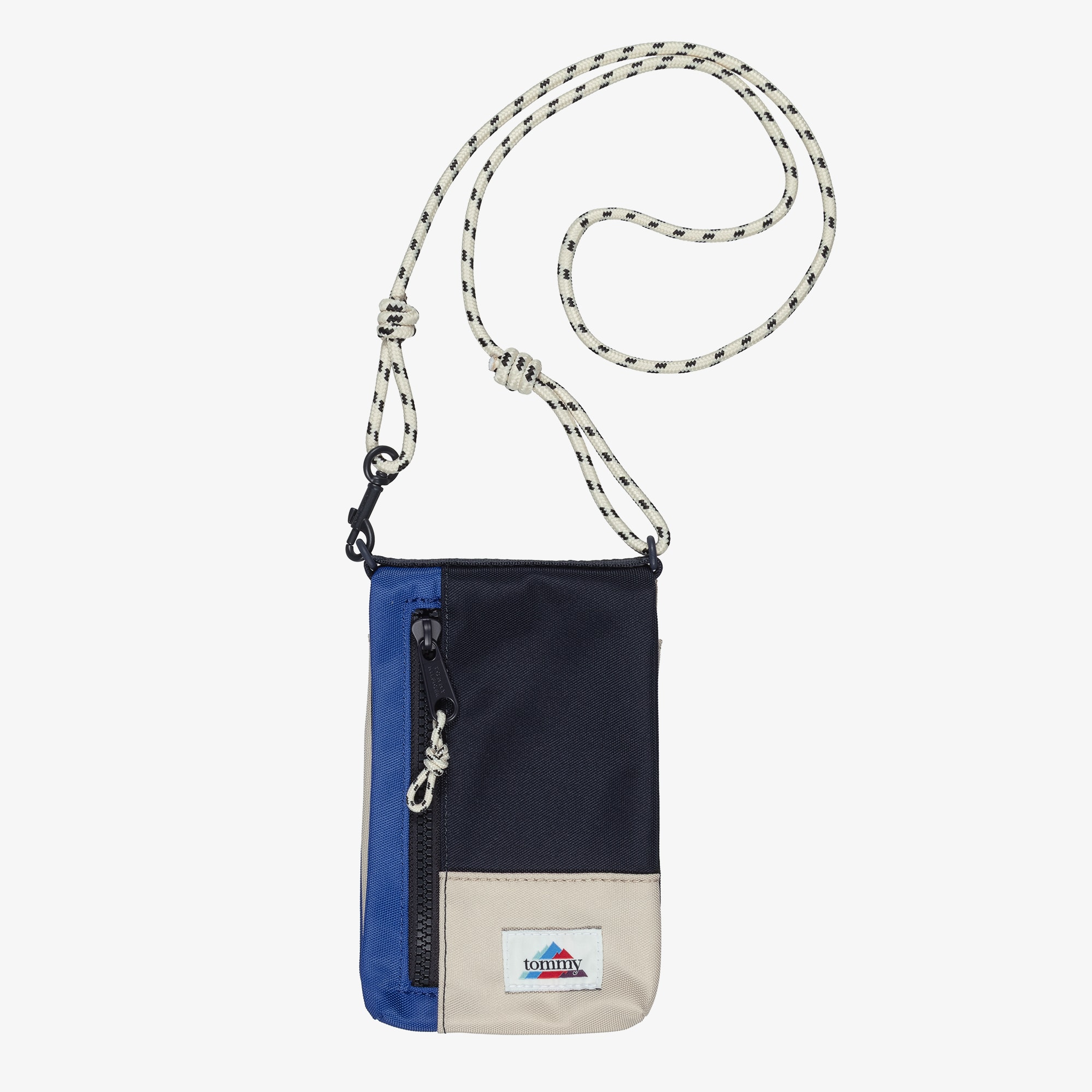 Blue Colorblock Crossbody Phone Pouch - View 1