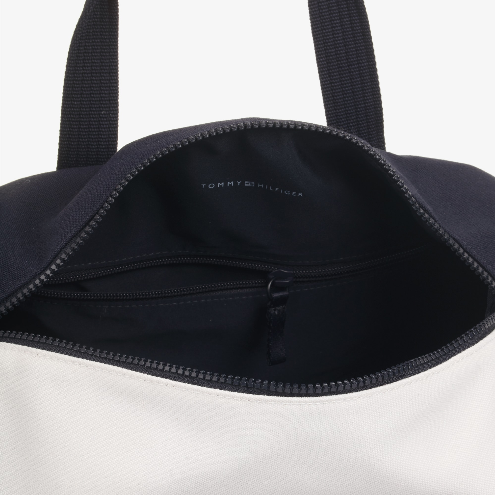 Navy Blue & White Canvas Flag Logo Sports Bag (36cm) - View 6