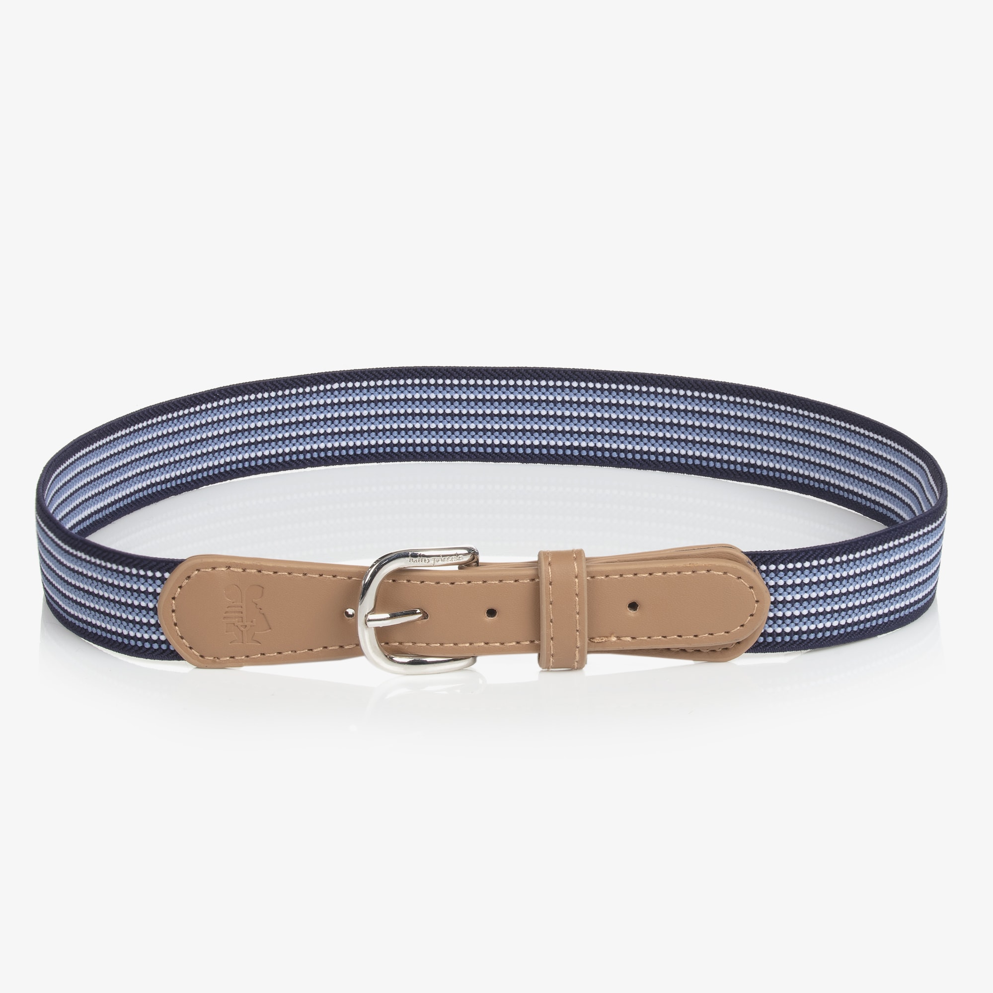 Boys Blue Striped Elasticated Belt - View 2