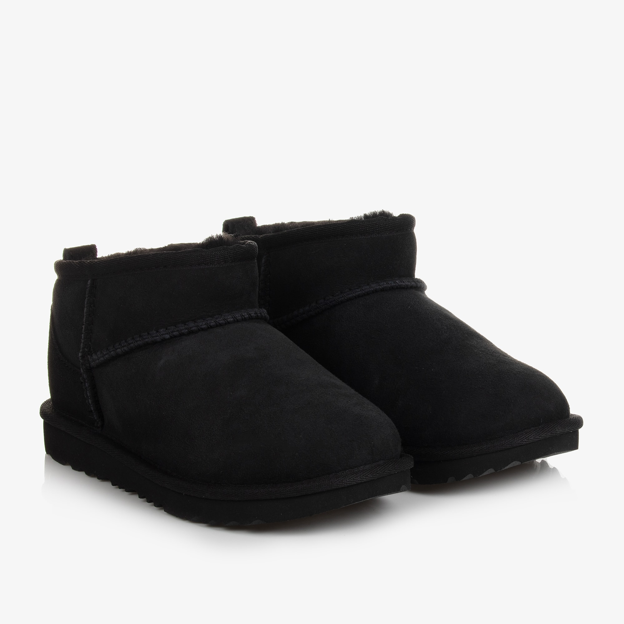 Beige Classic Ultra Mini II Suede Boots - View 1