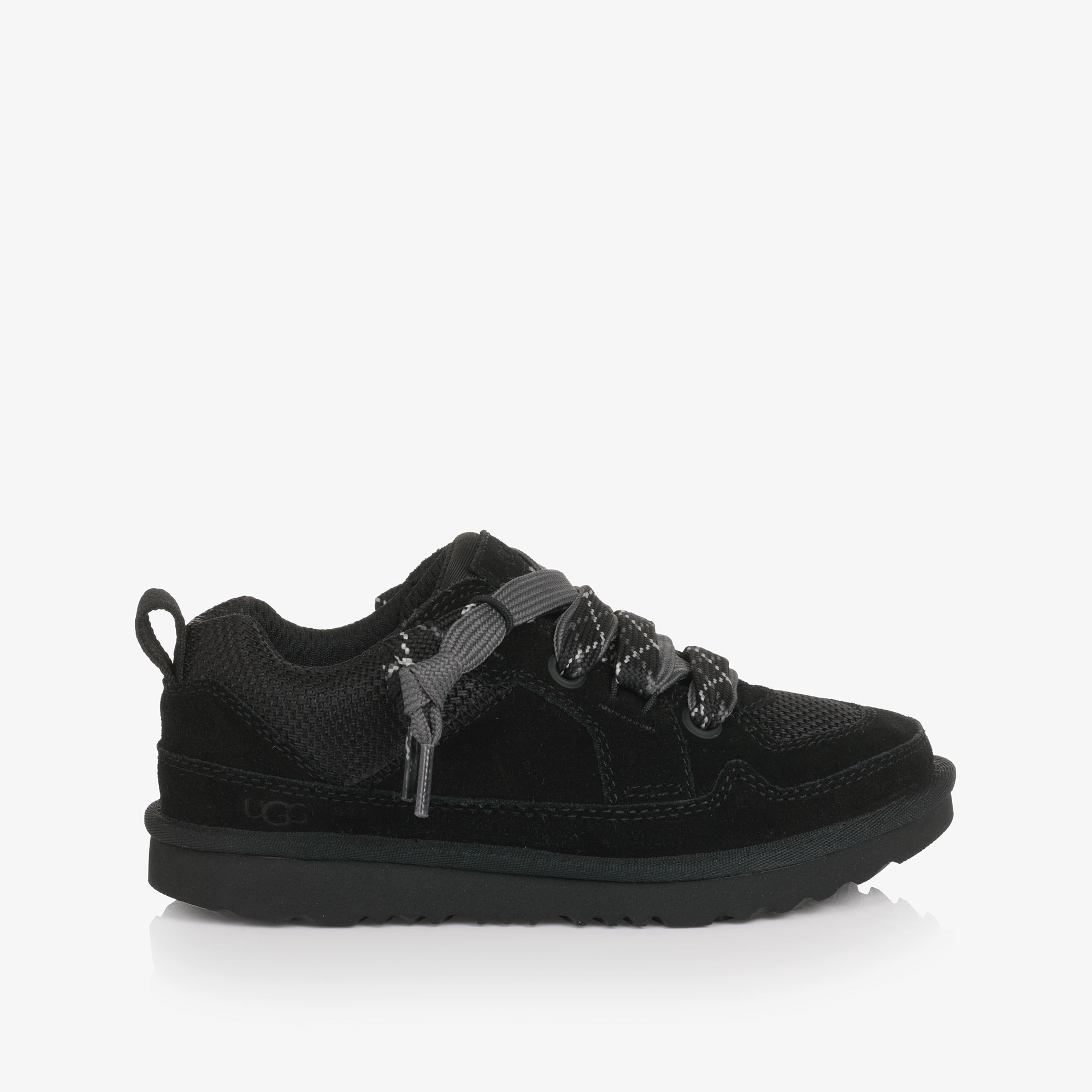 Black Suede Leather Lo Lowmel Trainers - View 4