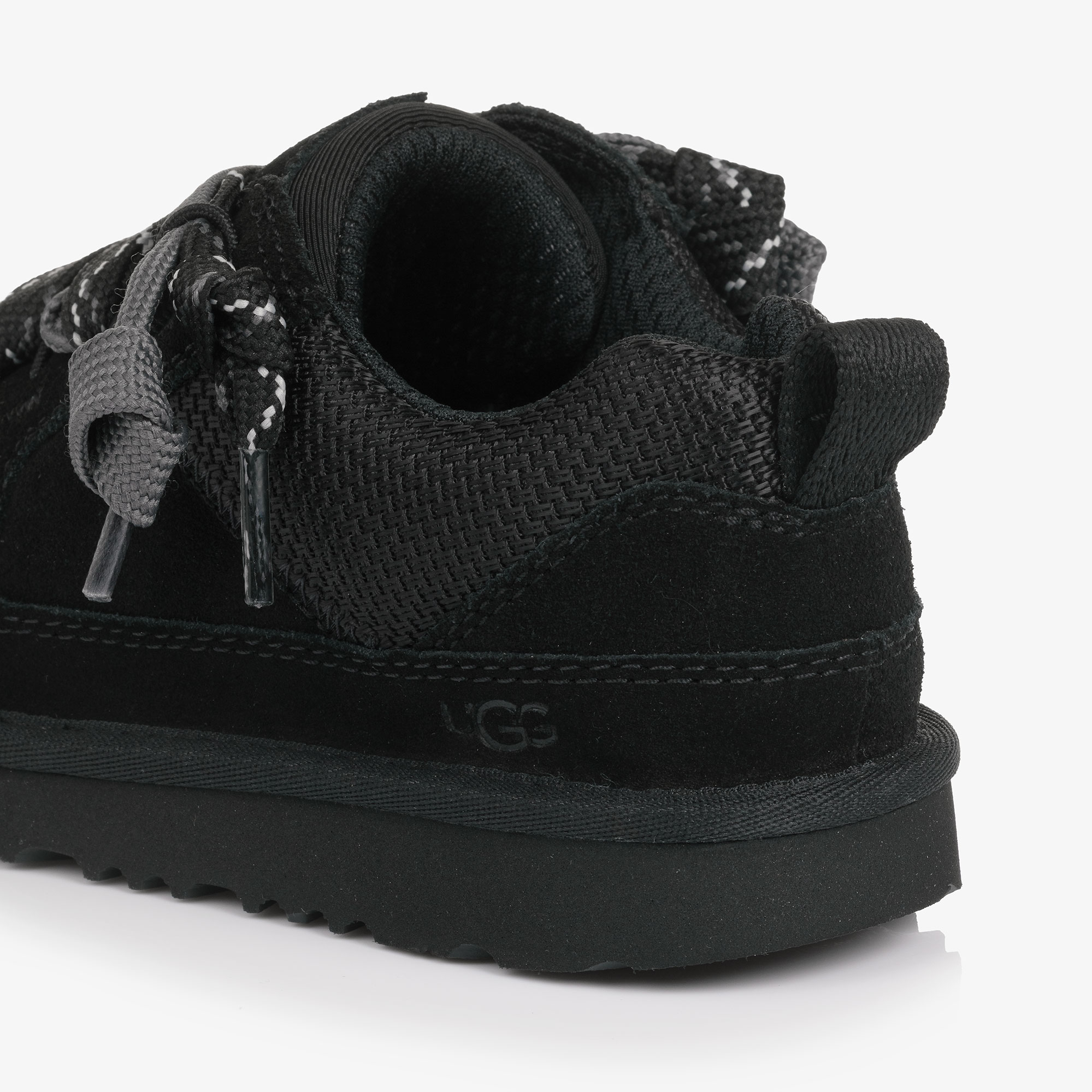 Black Suede Leather Lo Lowmel Trainers - View 5