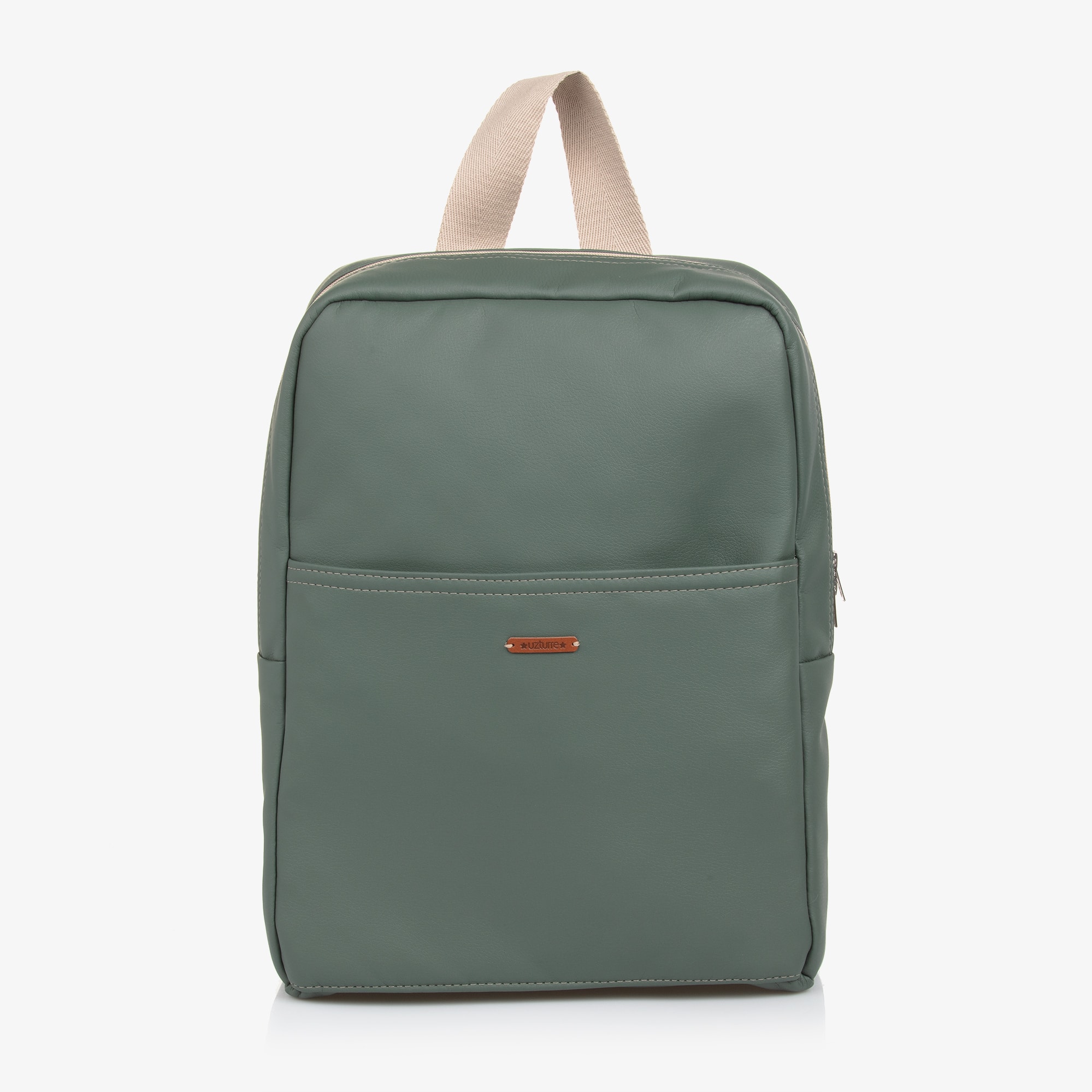 Black Faux Leather Changing Backpack (37cm) - View 1