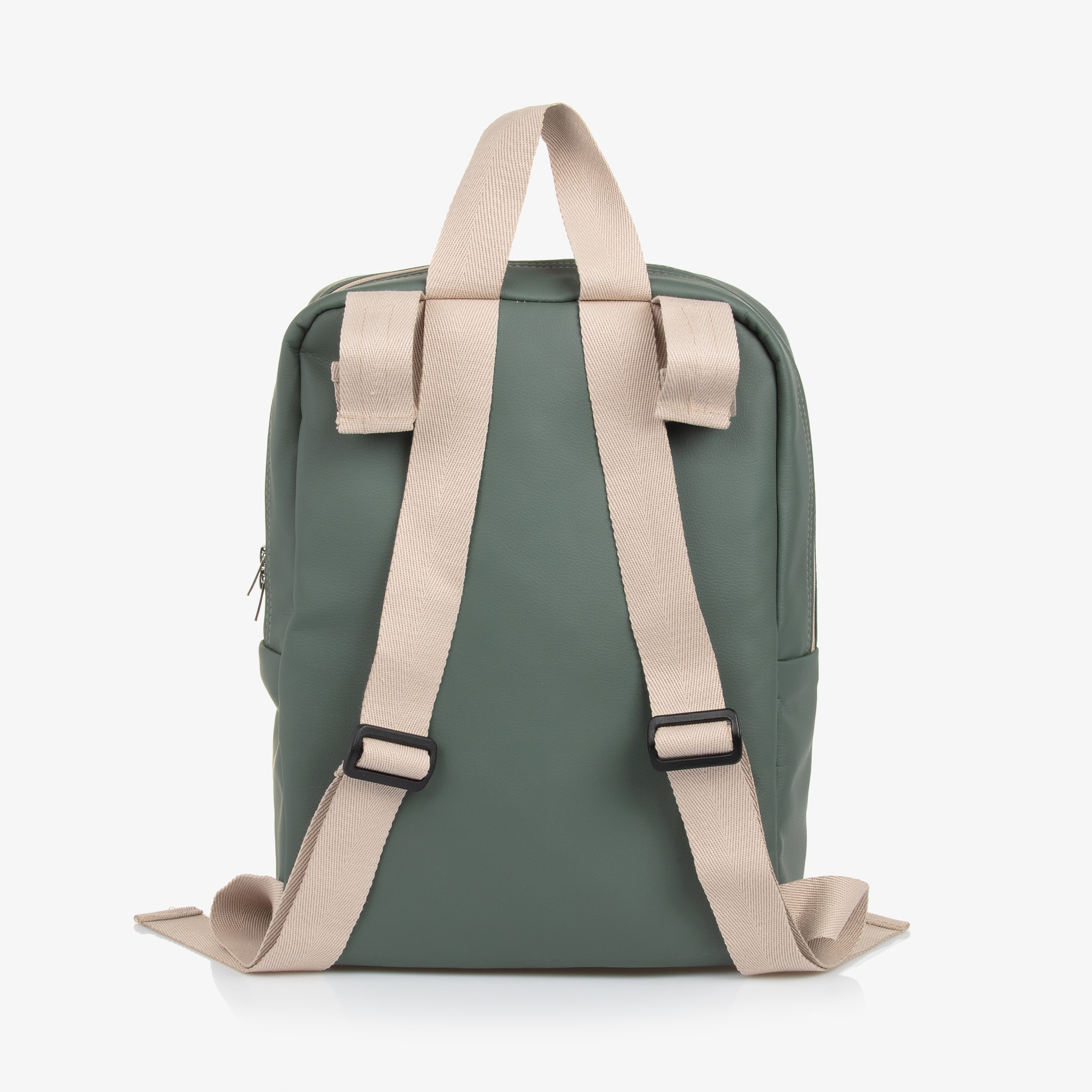 Green Faux Leather Changing Backpack (37cm) - View 4