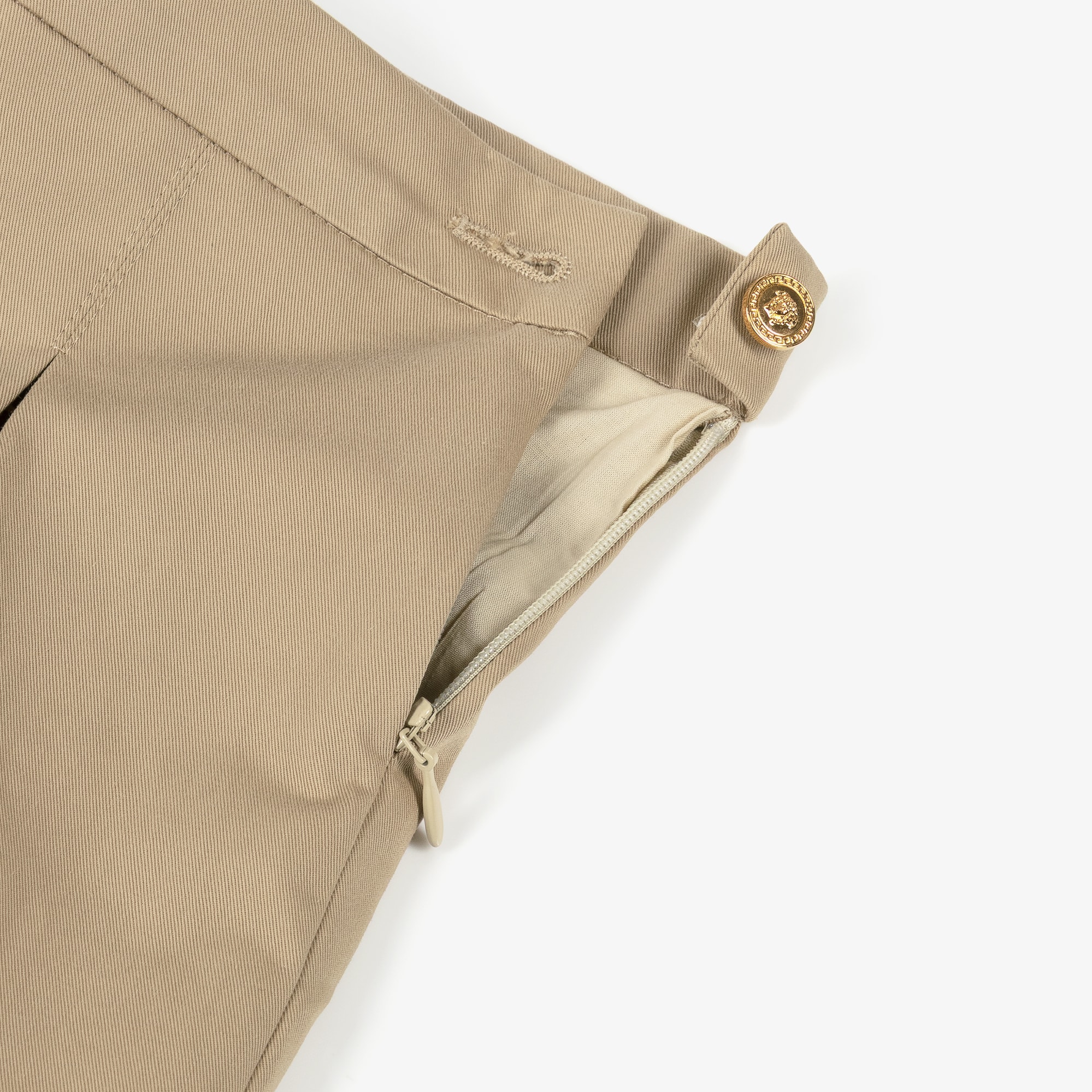 Girls Beige Pleated Skirt with Barocco Foulard Print - View 5