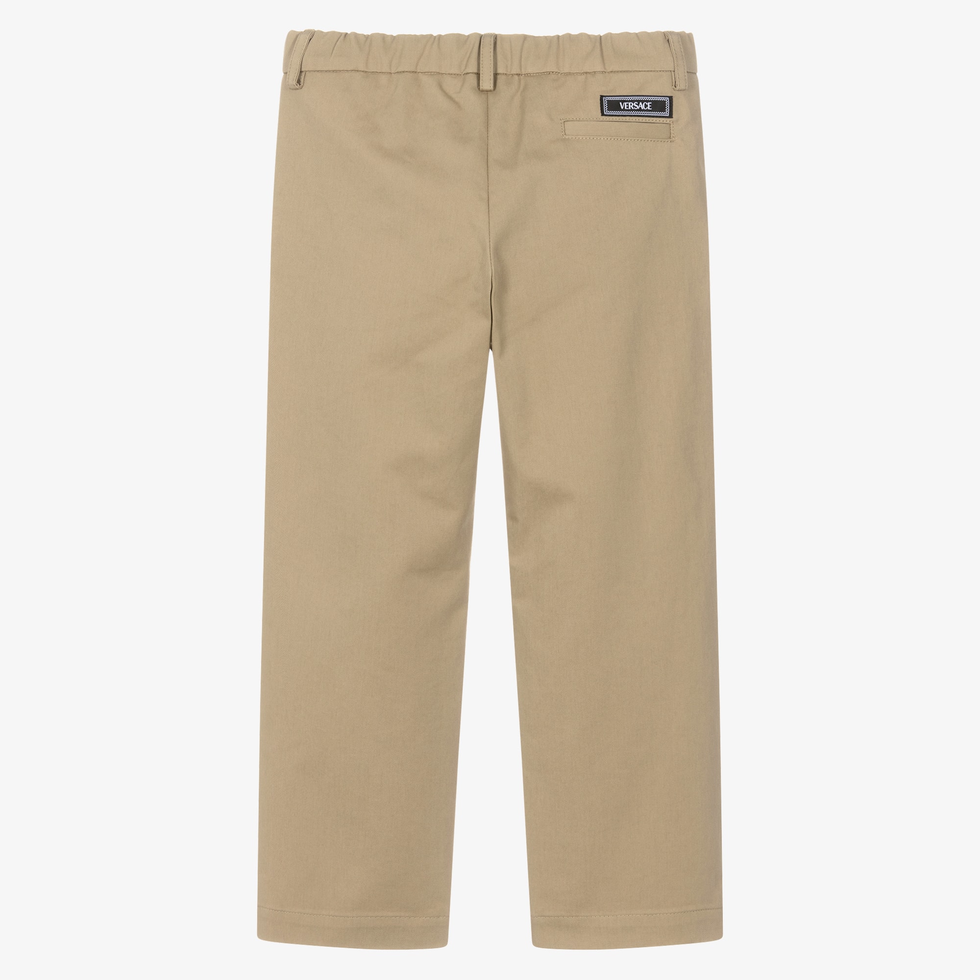 Junior Boys Beige Cotton Chino Trousers - View 2