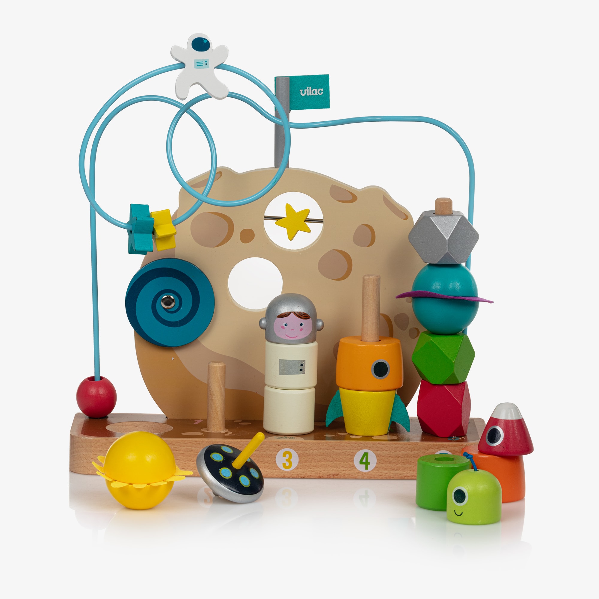 Beige Wooden Space Counting Set (27cm) - View 2